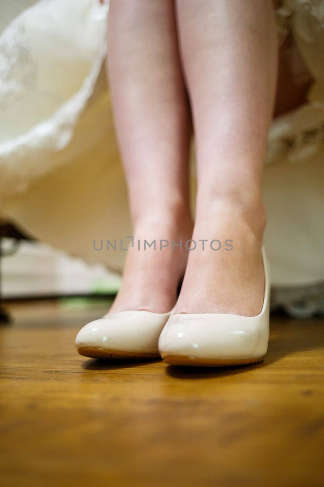 Women's shoes on the wedding day for the bride by Dmitrytph