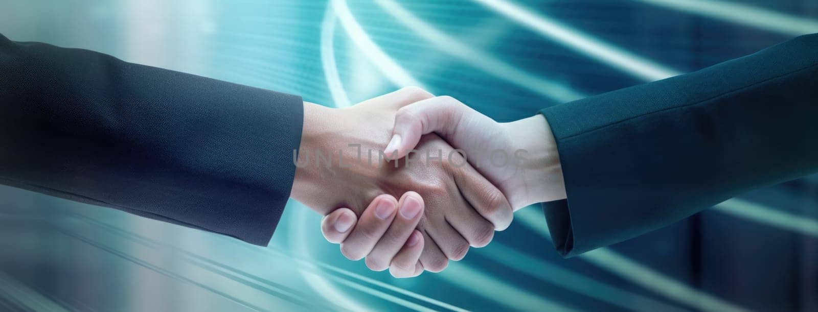 Handshake of two businessmen by cherezoff