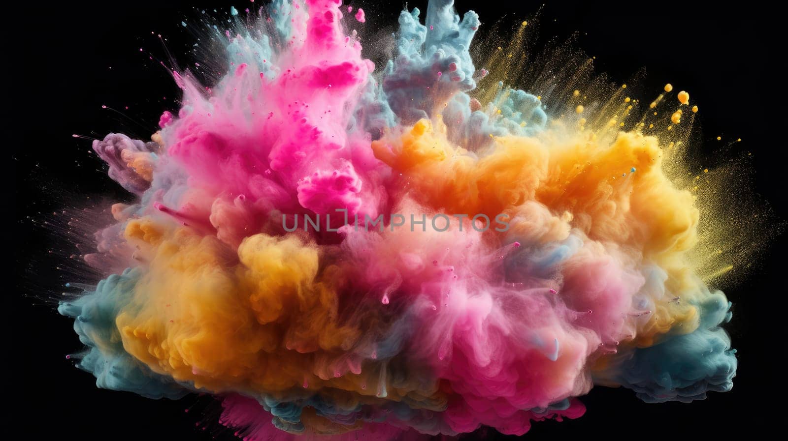 Splashes of bright dry paints by cherezoff