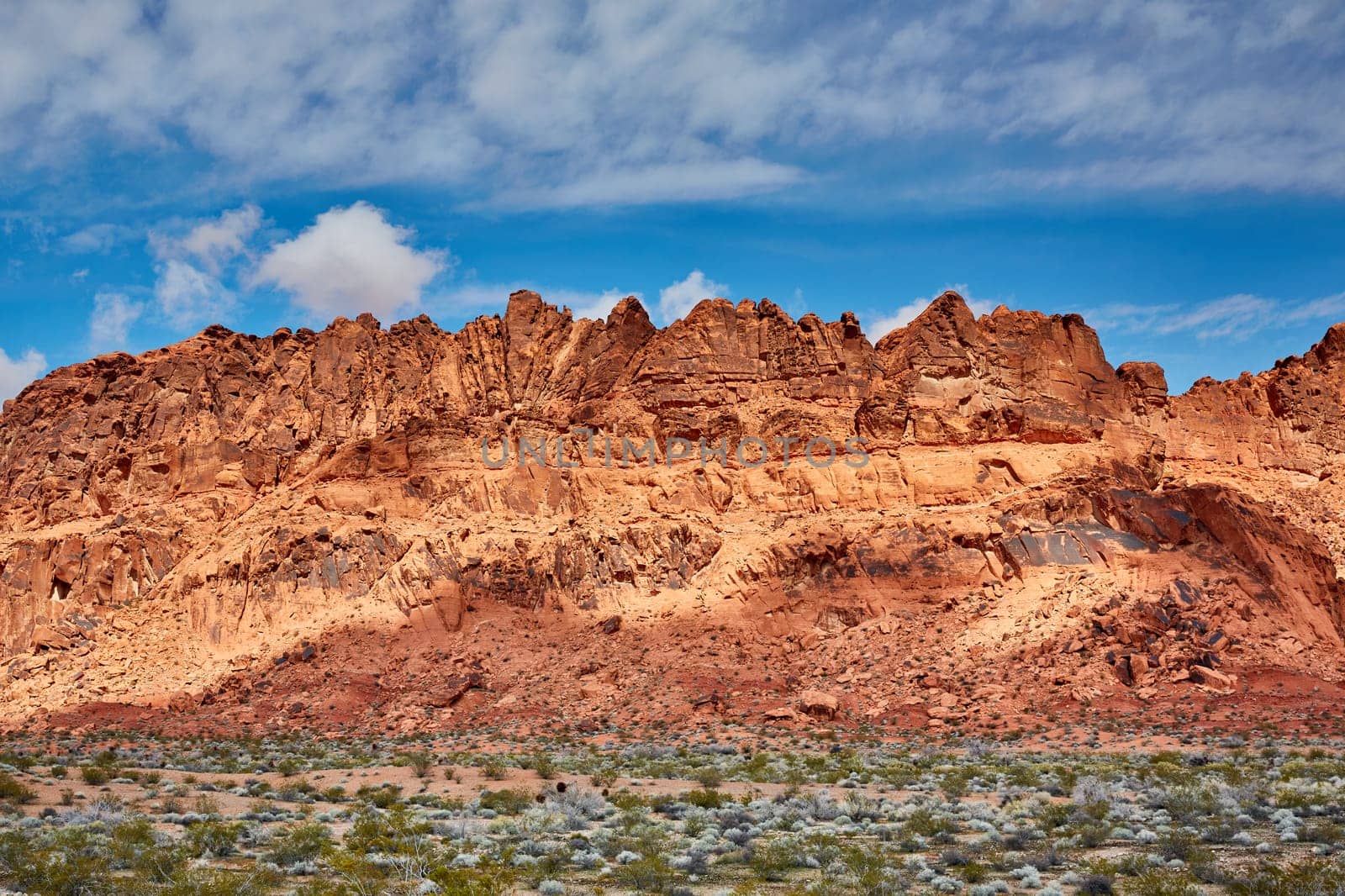 Valley of Fire is located 50 miles north of Las Vegas, Nevada.  Various shots depicting the rocky sandstone formations with some clouds and thunderstorms.