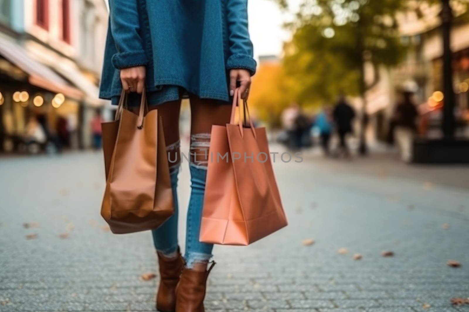 Smiling attractive young women shopping at shoes store, ai generated by Desperada