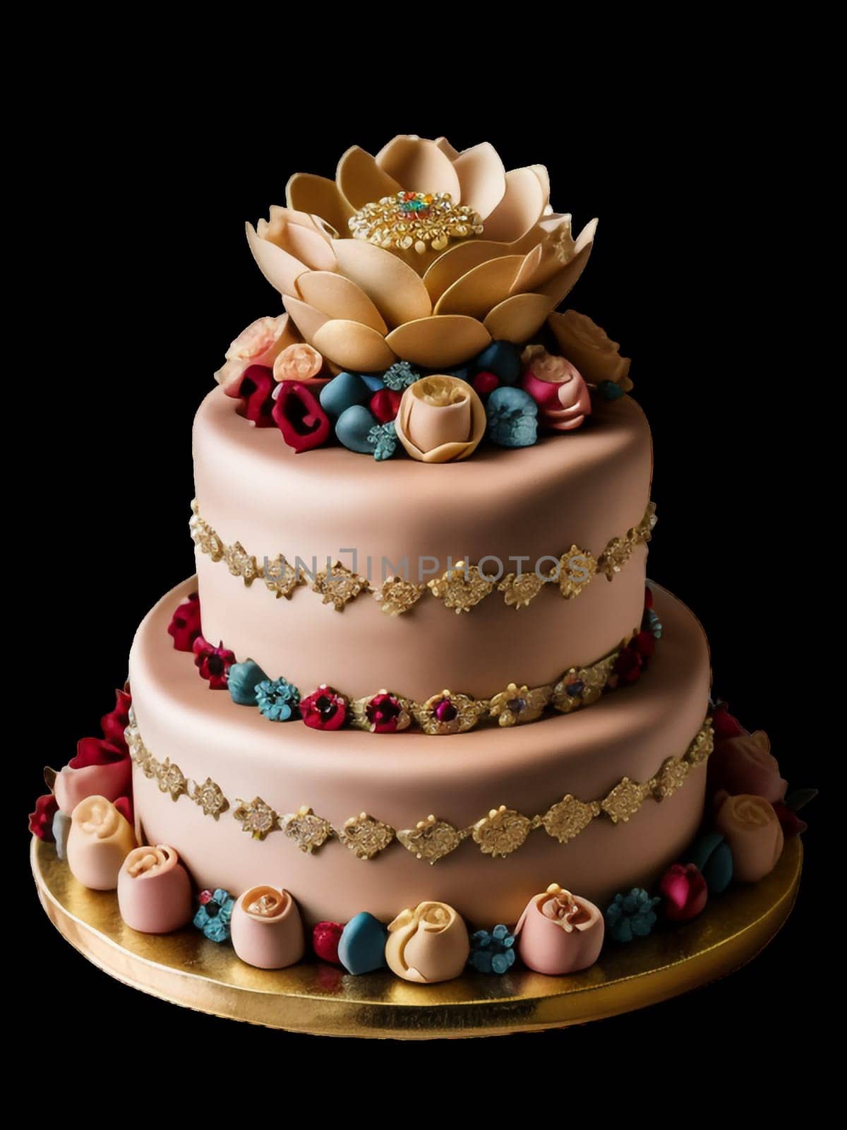 wedding marzipan cake by gallofoto