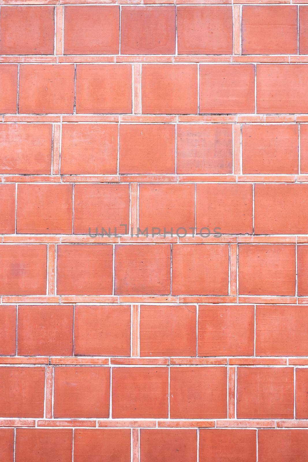 Design element of real red antique retro brick tone, pattern wall background of chinese house at street, close up, flat lay, top front view layout. by ROMIXIMAGE