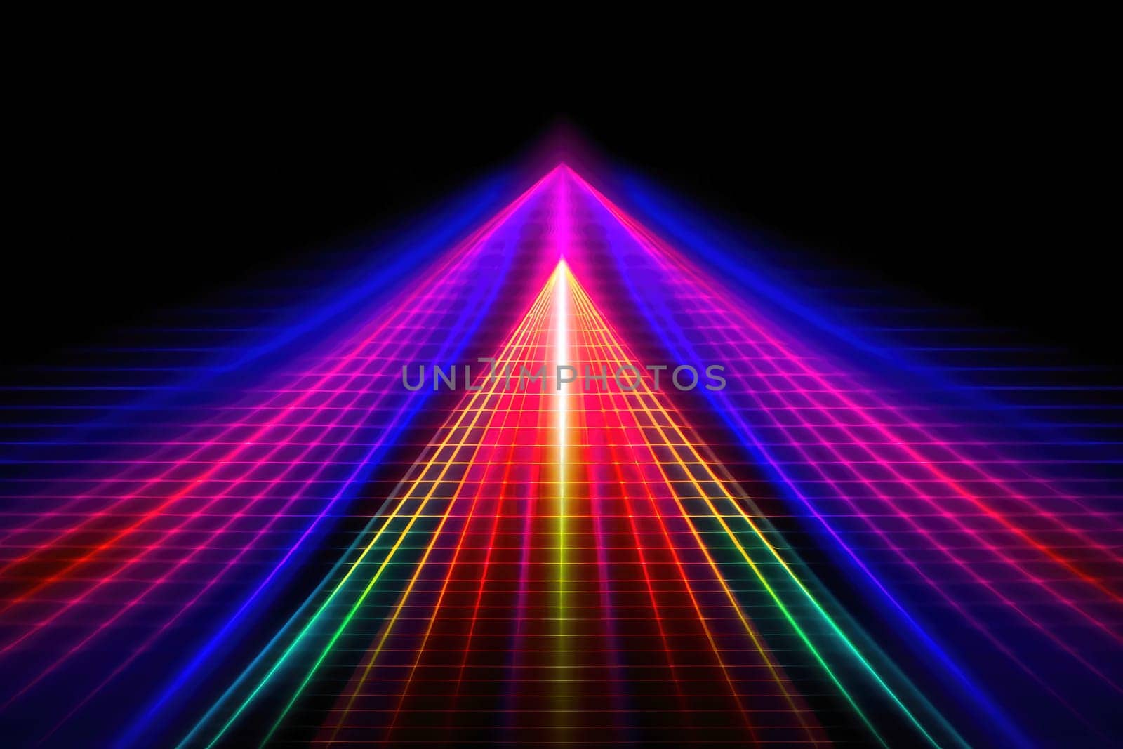 Abstract laser light background created with generative AI technology. by MP_foto71