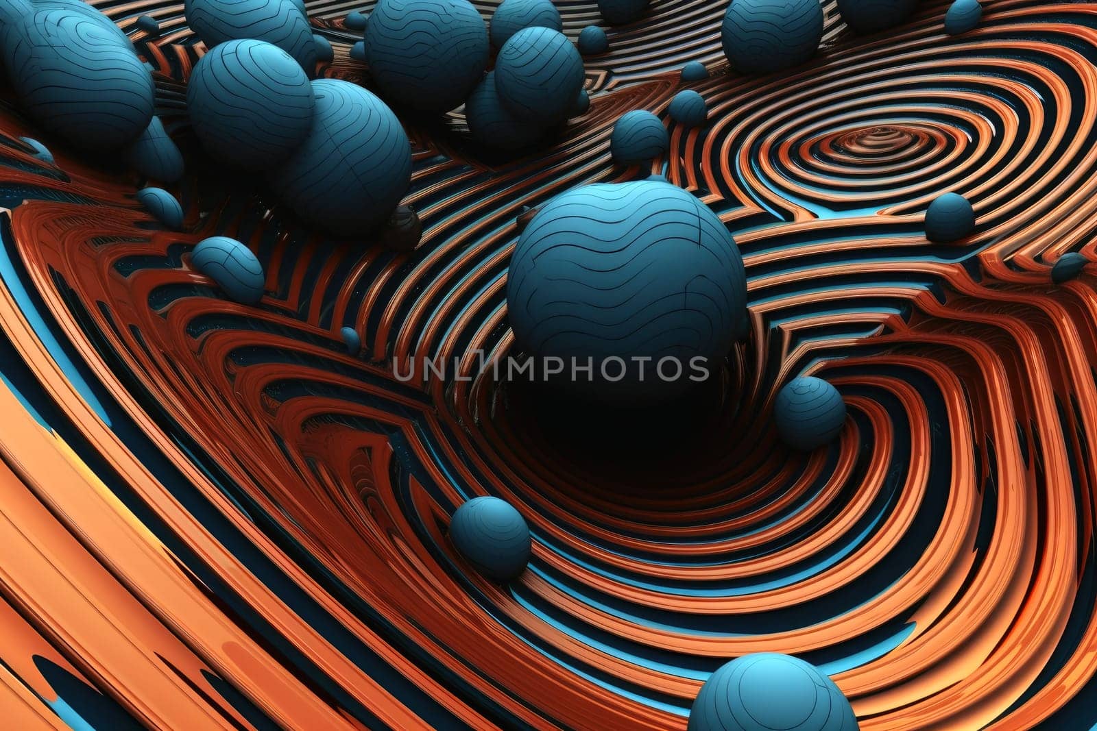 Surreal three dimensional background texture created with generative AI technology