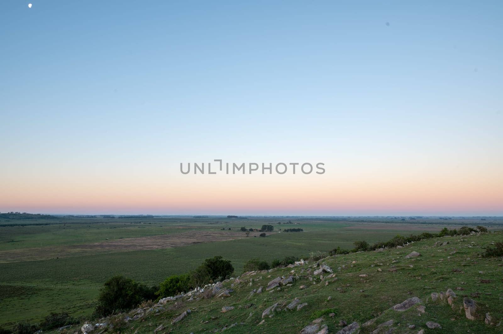 Sunset on sunny day in the countryside of Uruguay. by martinscphoto