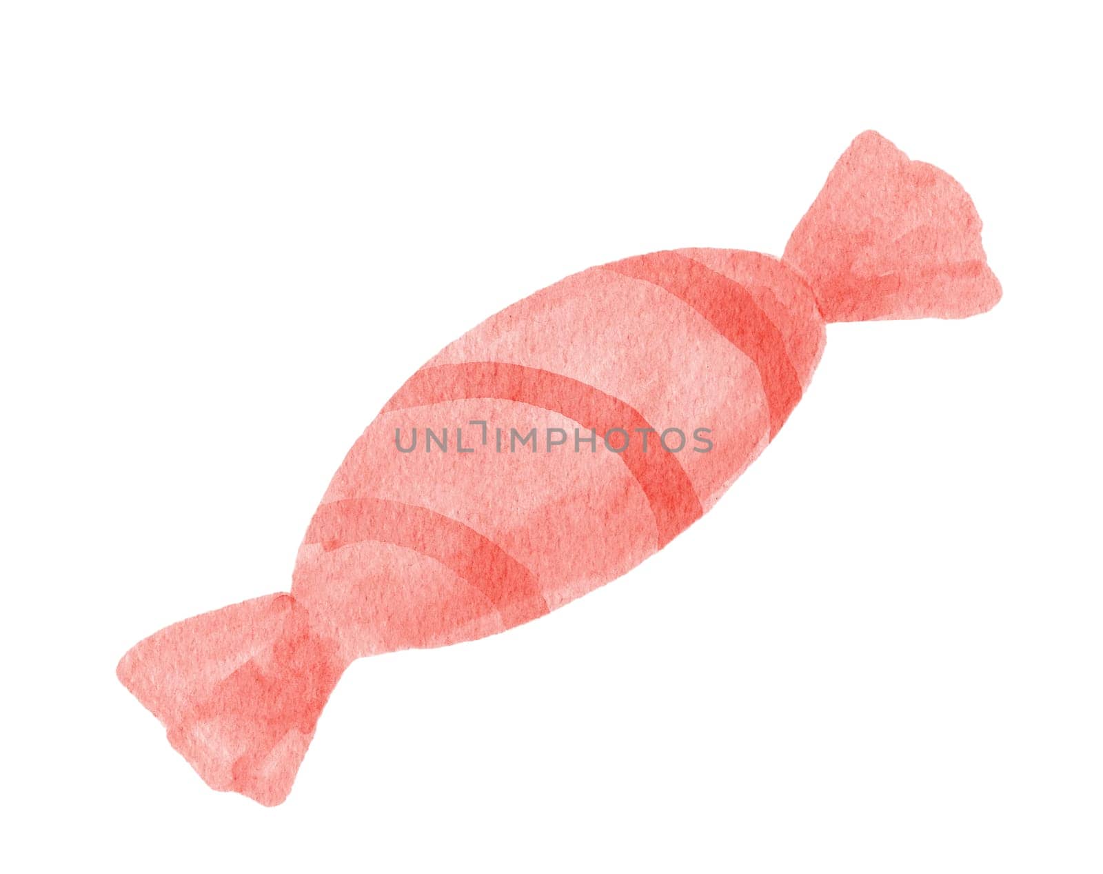 Candy, watercolor illustration isolated on white background