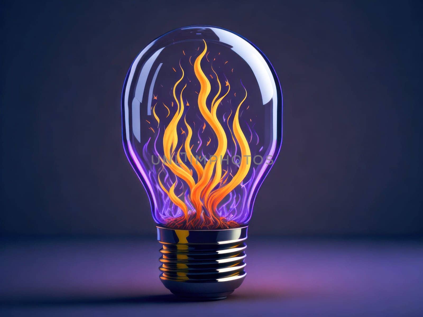 Eco friendly lightbulb with electric energy inside, concept of Renewable Energy and Sustainable Living. concept business energy in nature on the world. Generative Ai
