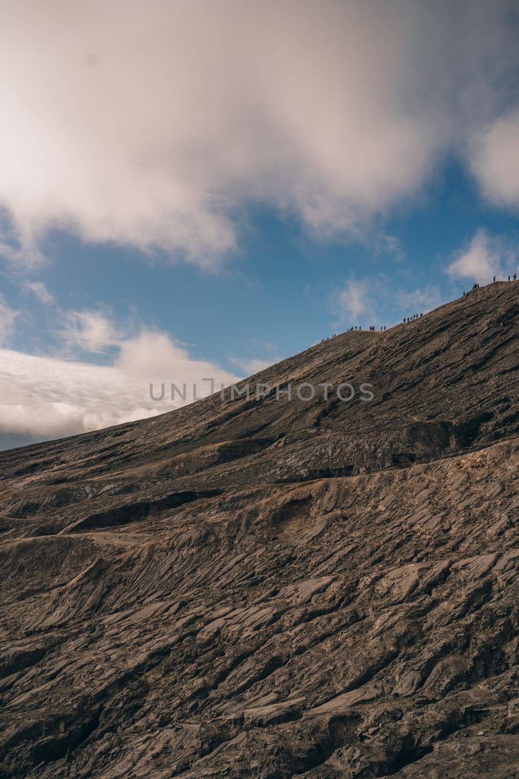 Mount Bromo volcano dry lava texture by Popov