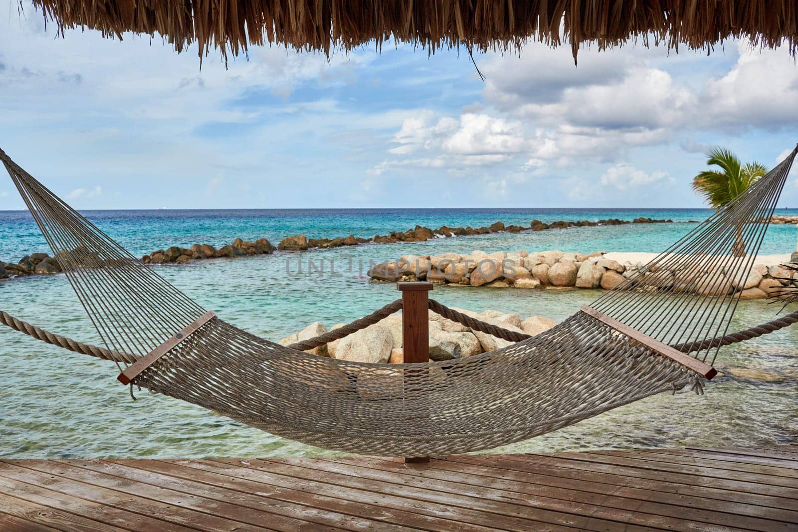 Hammock image from a island hut in carribean.