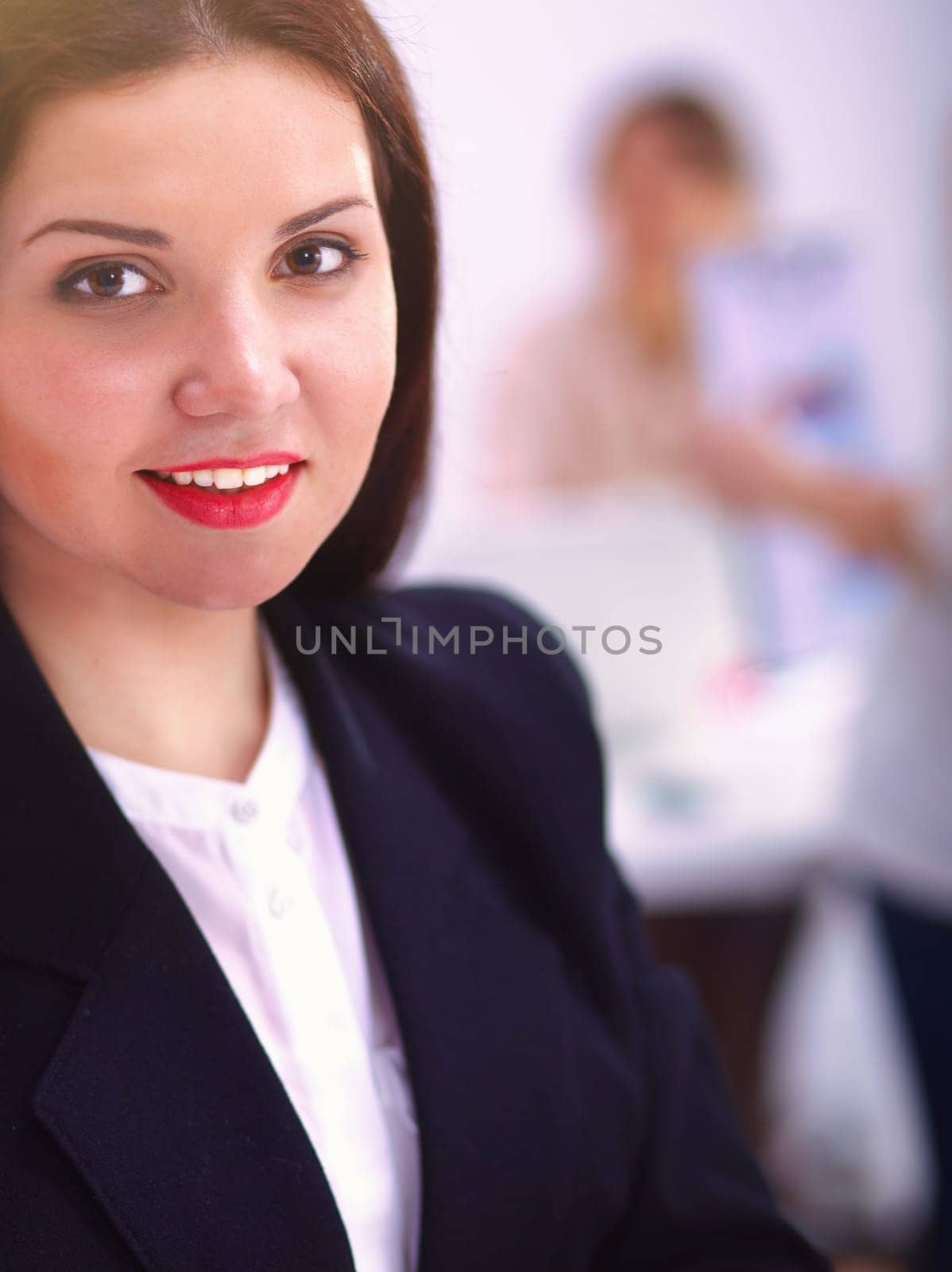 portrait of a customer service agent sitting at office