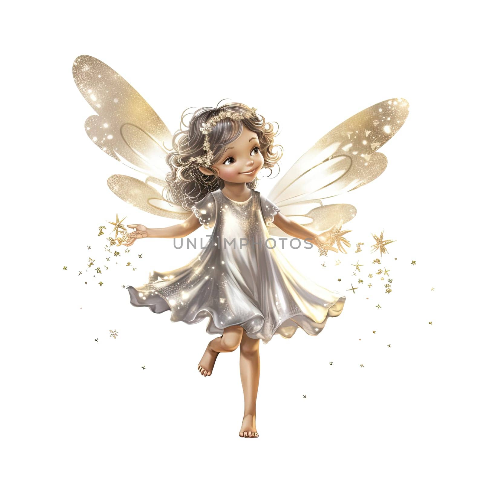 Illustration of Fairy godmother on transparent background
