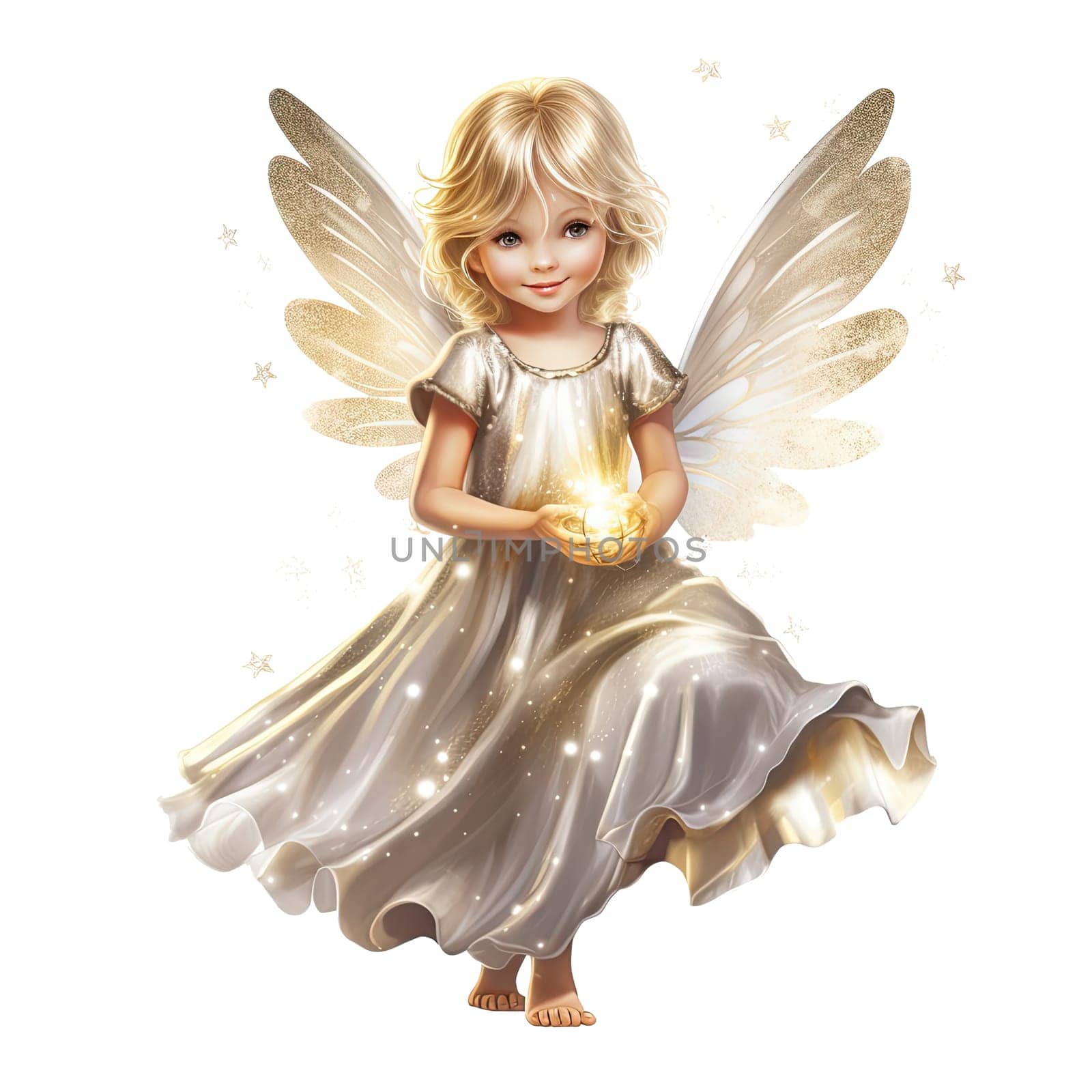 Illustration of Fairy godmother on transparent background