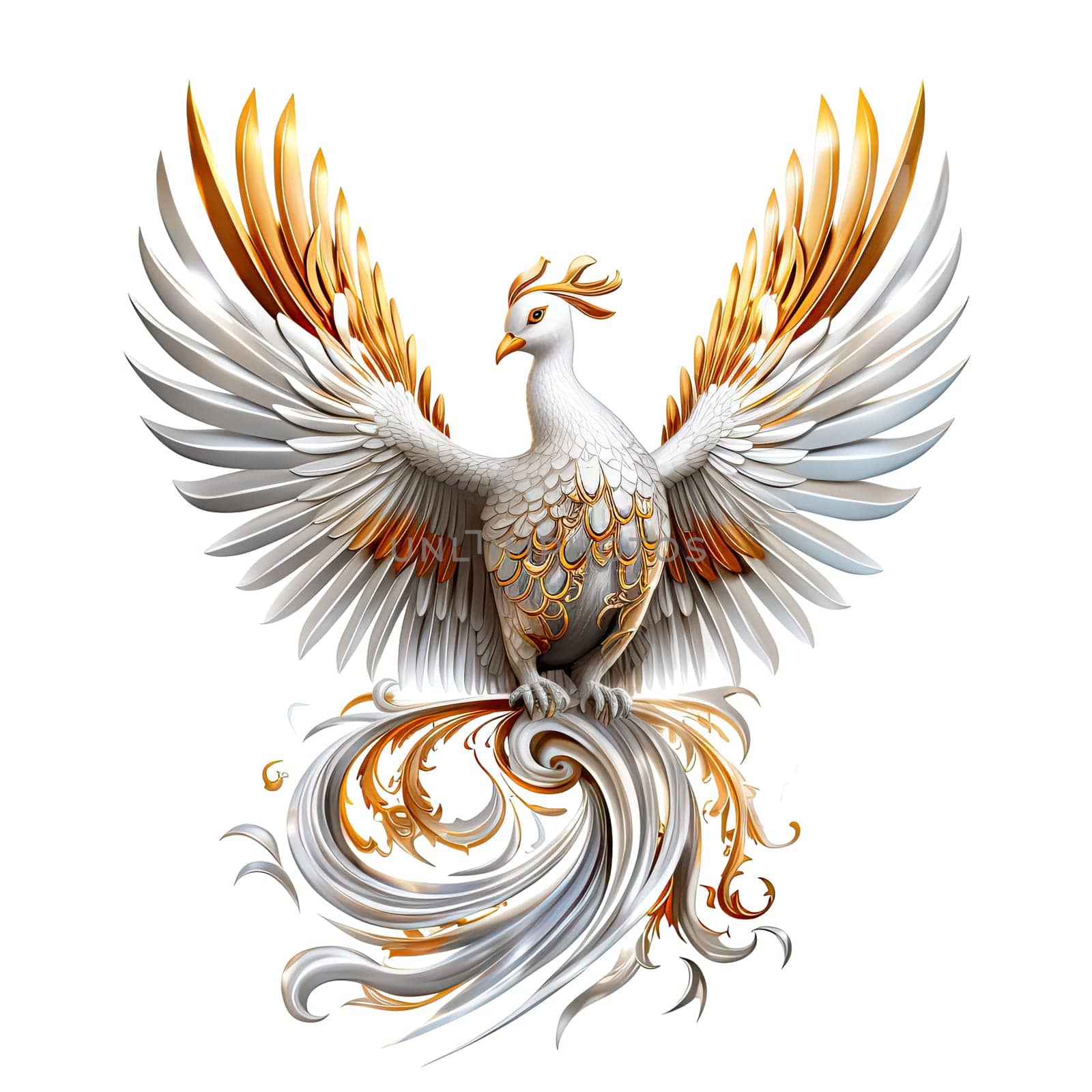 Phoenix bird illustration on transparent background