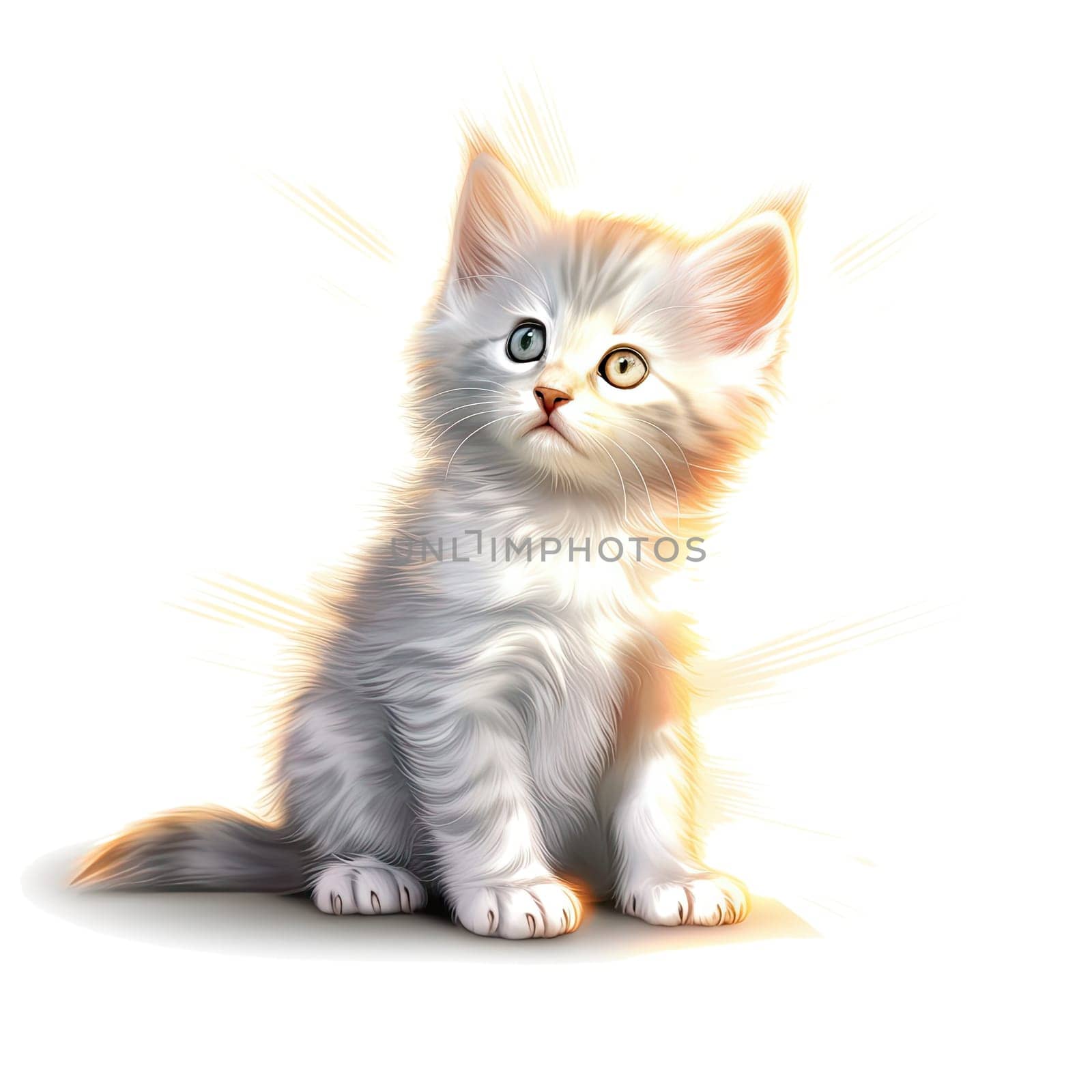 Illustration of an adorable cat on a transparent background. by jbruiz78
