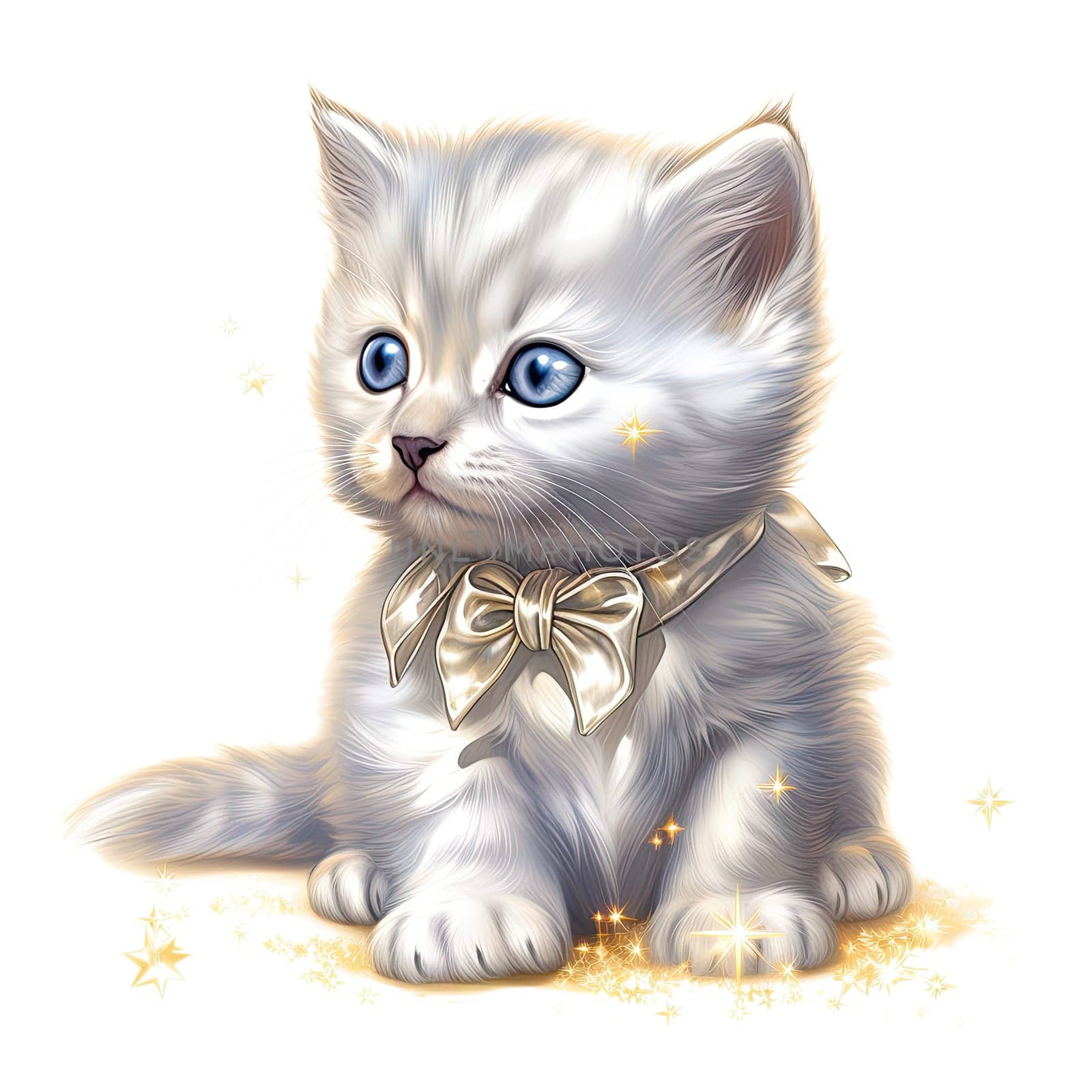 Illustration of an adorable cat on a transparent background