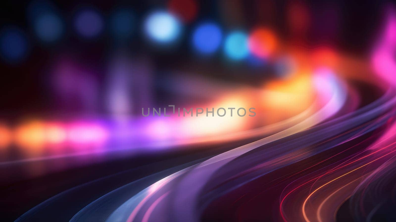 Background of bright luminous lines by cherezoff