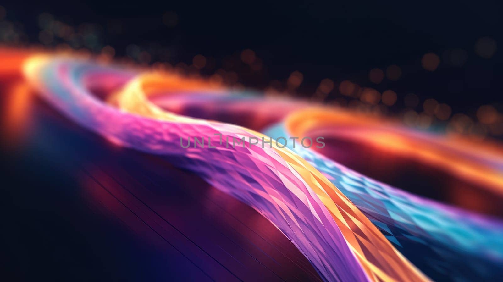 Background of bright luminous lines by cherezoff