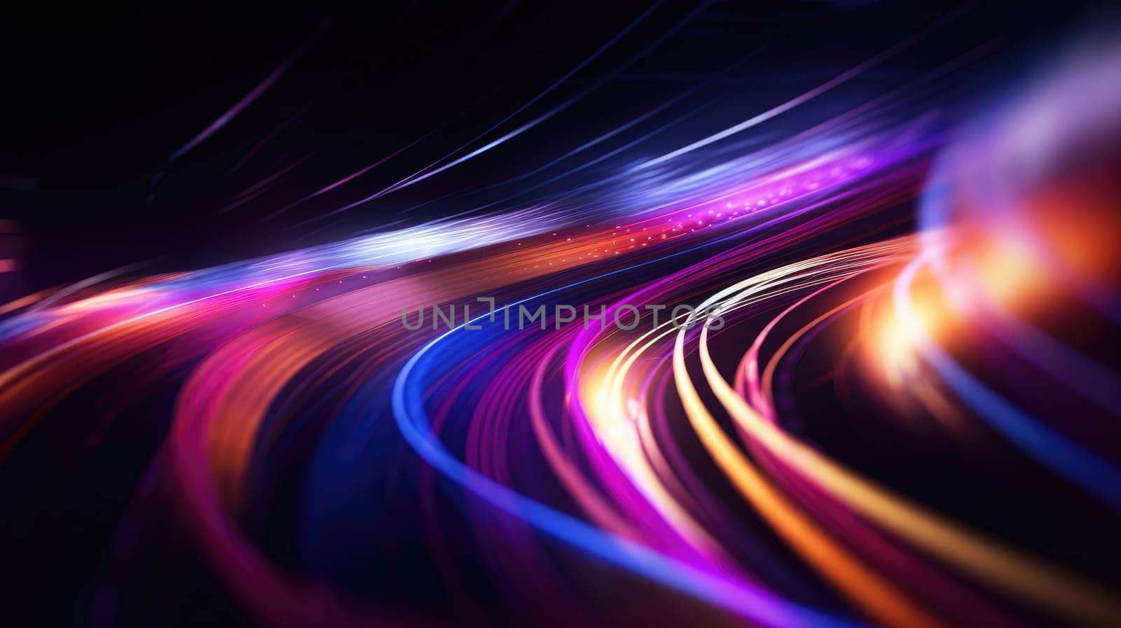 Beautiful background of glowing bright lines