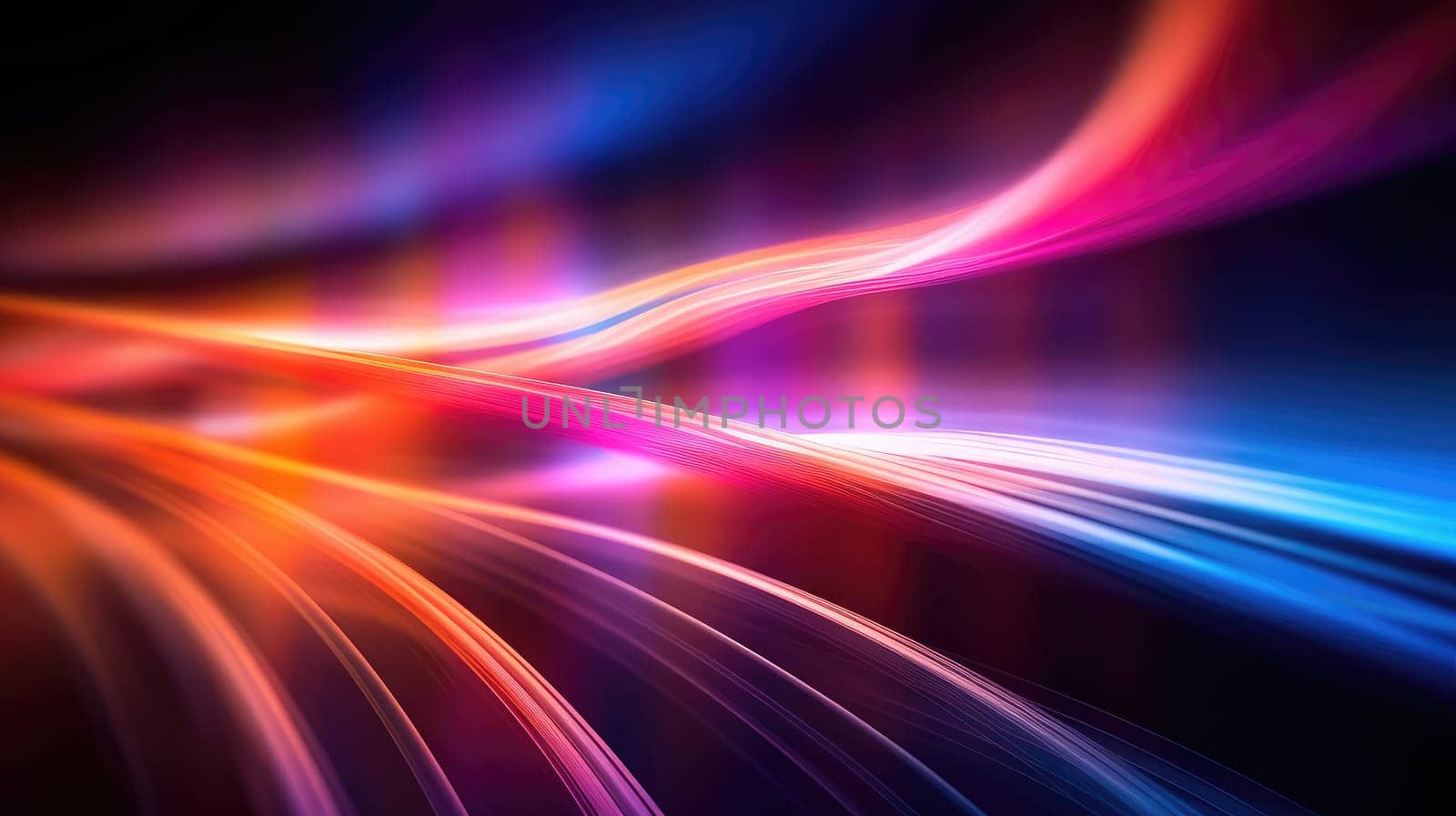 Background of bright luminous lines by cherezoff