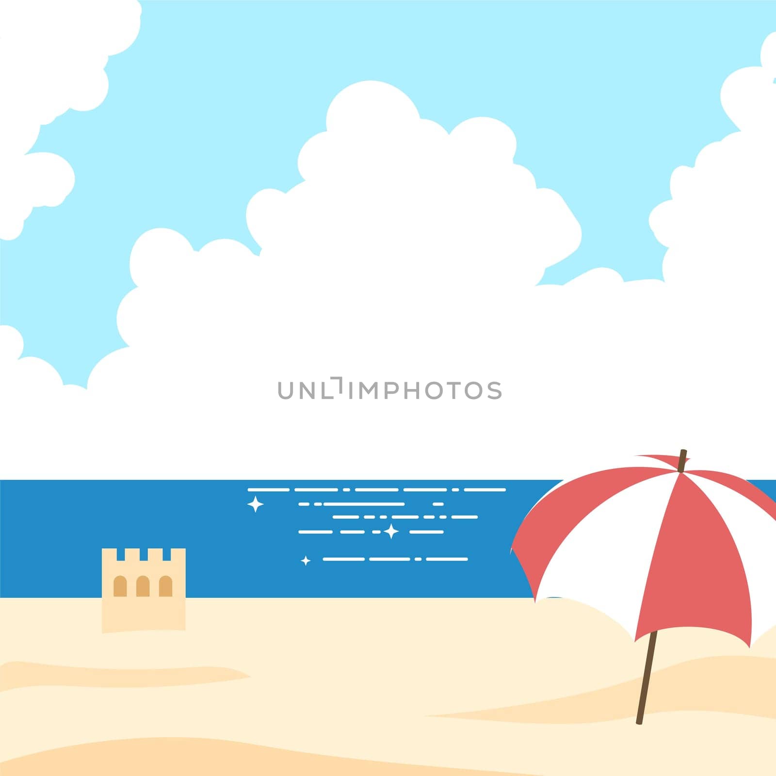 sky,umbrella,line,cloud,red,white,blue,light,cumulus,azure,illustration,yellow