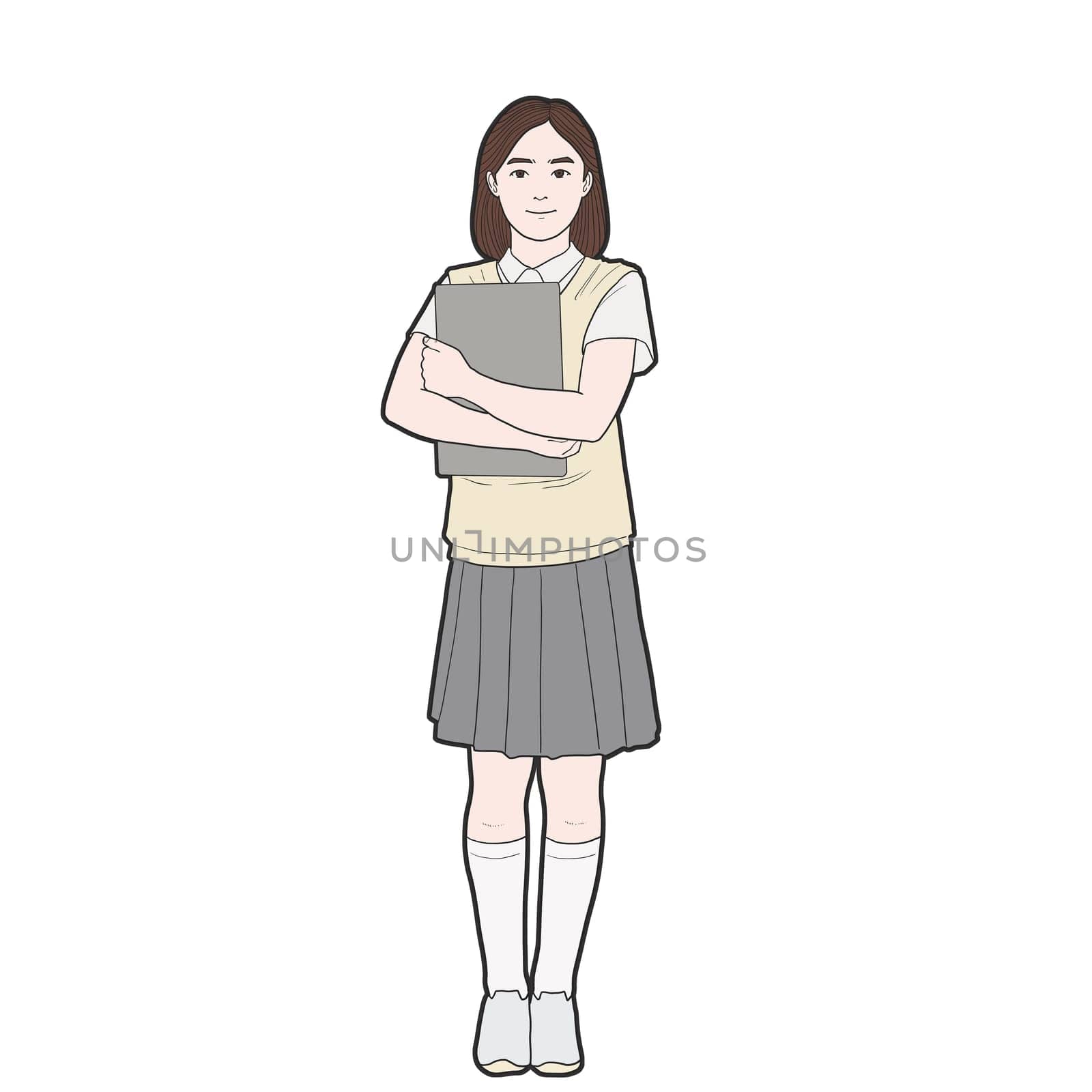 animation,anime,arm,art,cartoon,clothing,drawing,dress,illustration,joint,sketch,standing,style,uniform