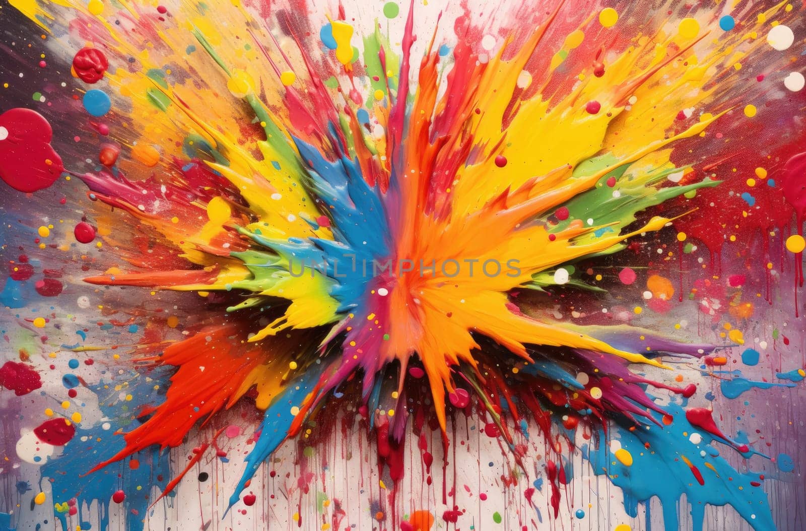 Splashes of bright dry paints by cherezoff