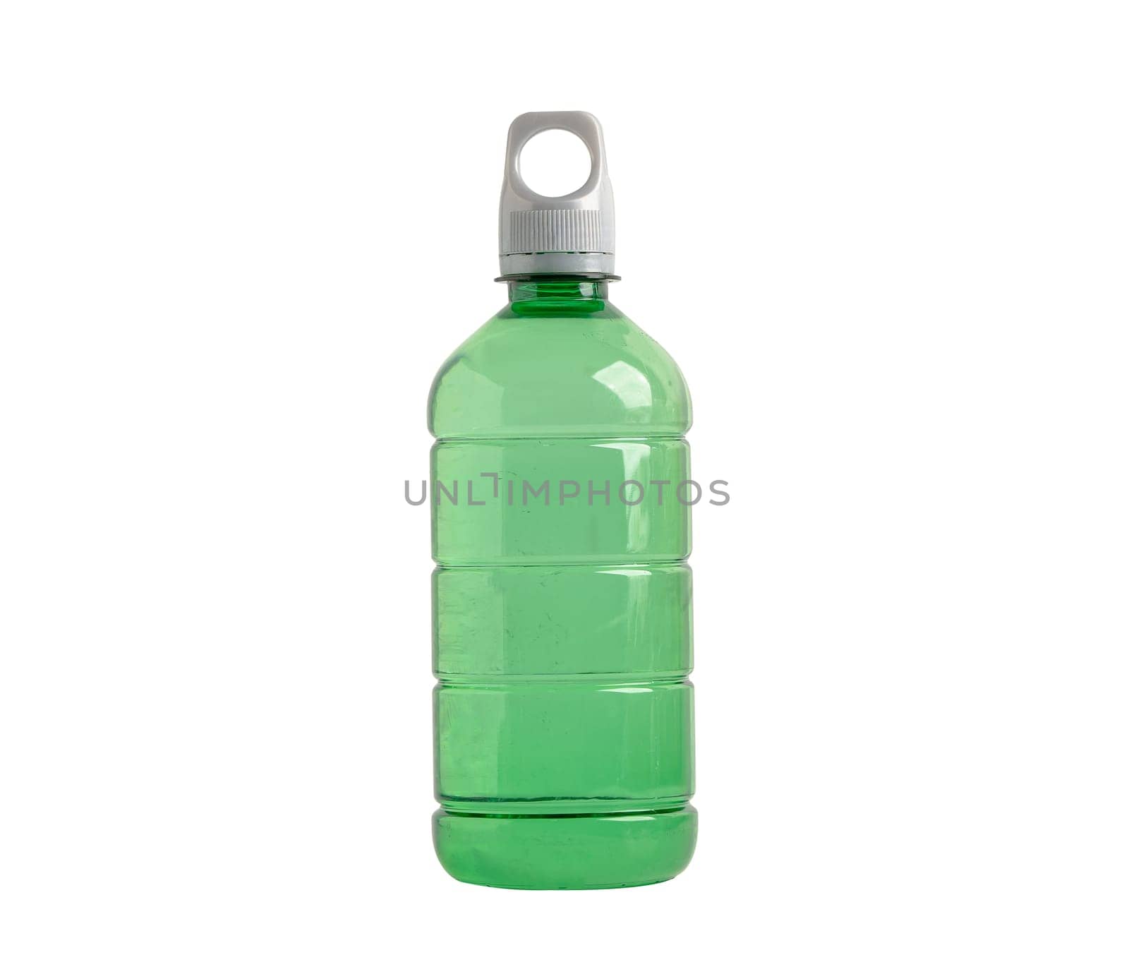 Plastic water bottle isolated on white background with clipping path.