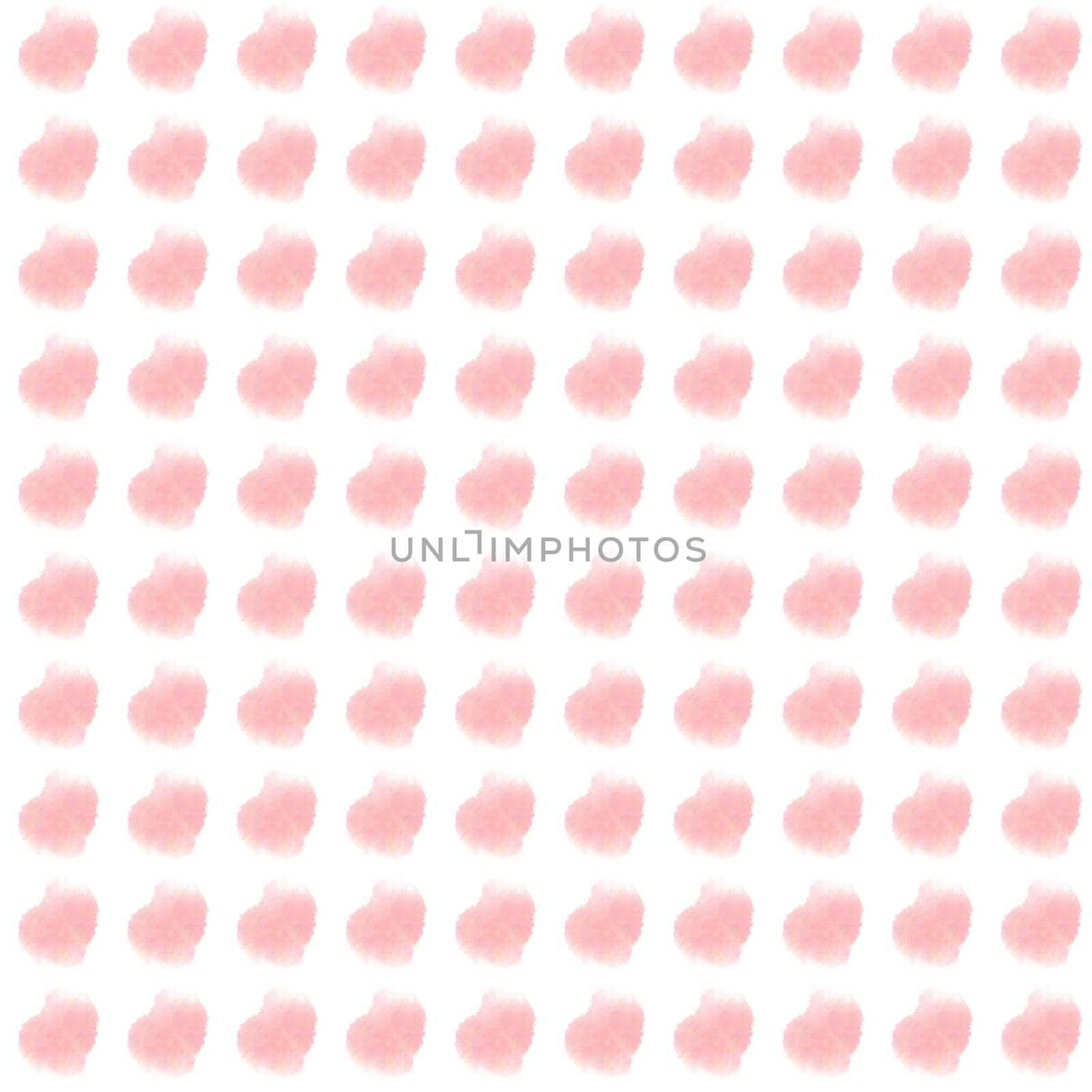 Pink circle polka dot on white background by color painting