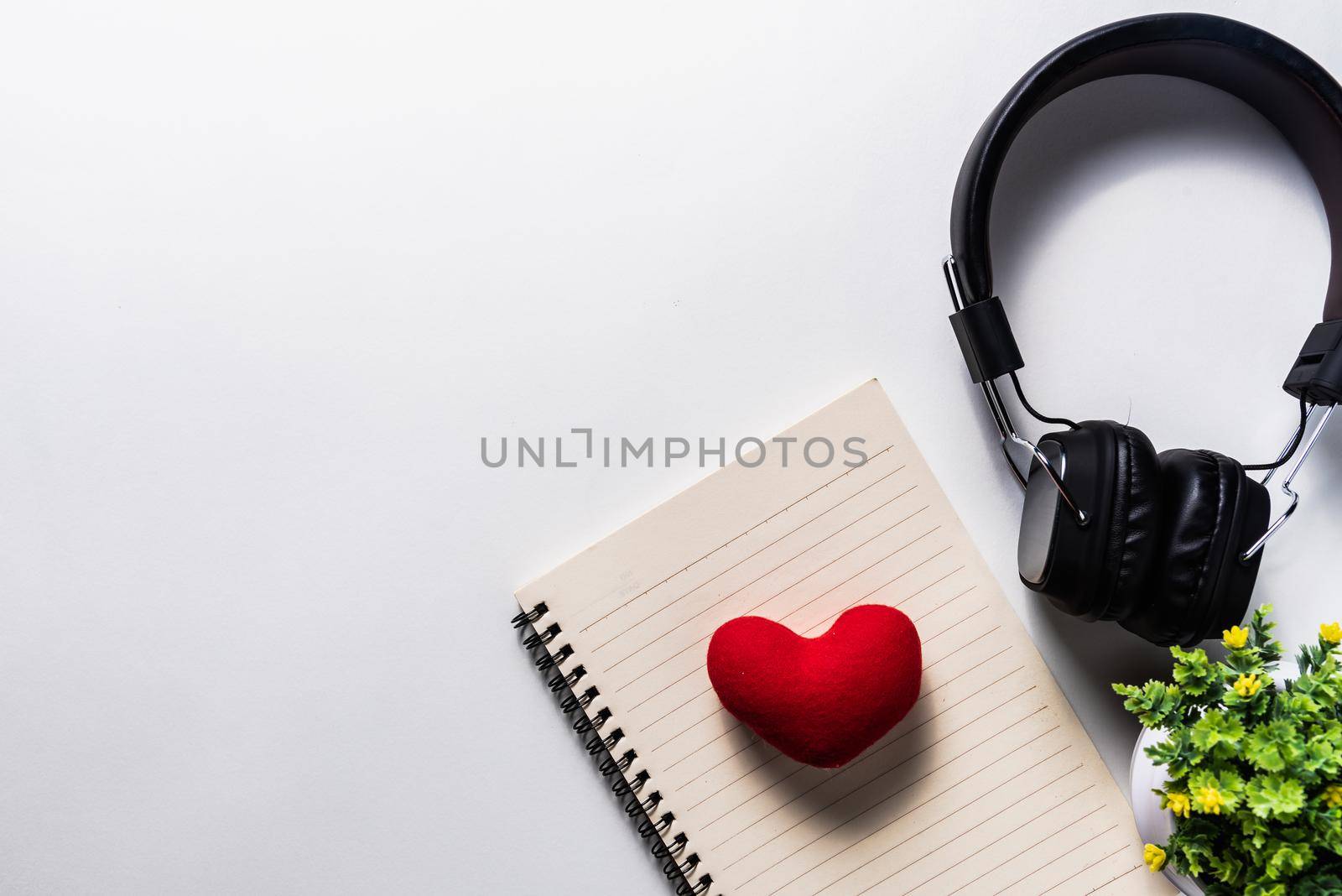 headphone and mobile phone, music concept by Wmpix