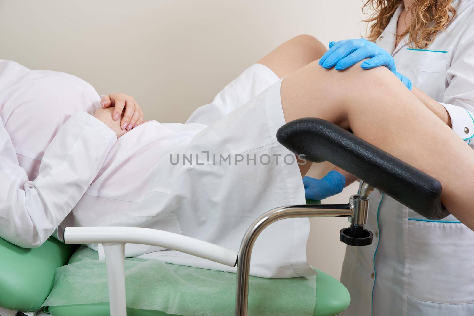 woman patient with gynecologist during the consultation in the gynecological office