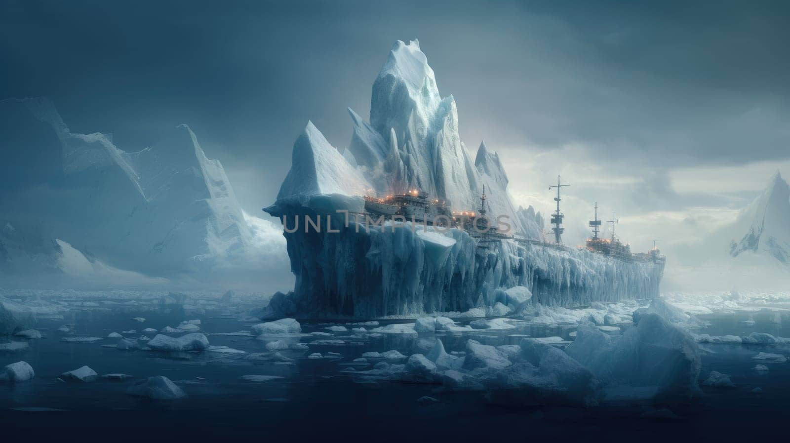 Iceberg at sea by cherezoff