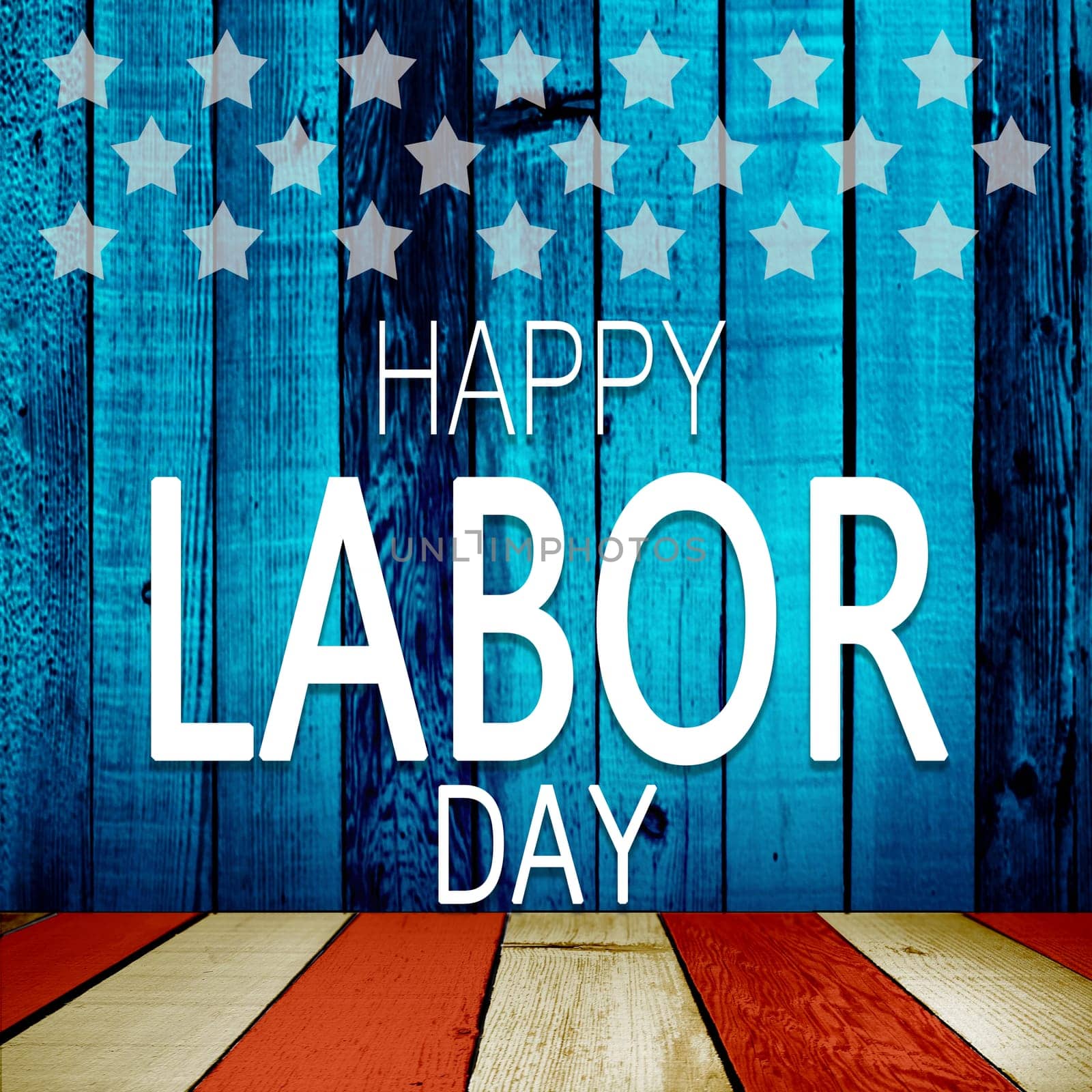 Happy Labor day banner, american patriotic background by Fabrikasimf