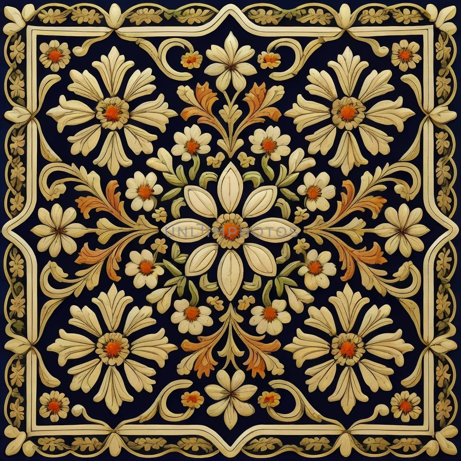 vintage design ornament pattern. generative ai