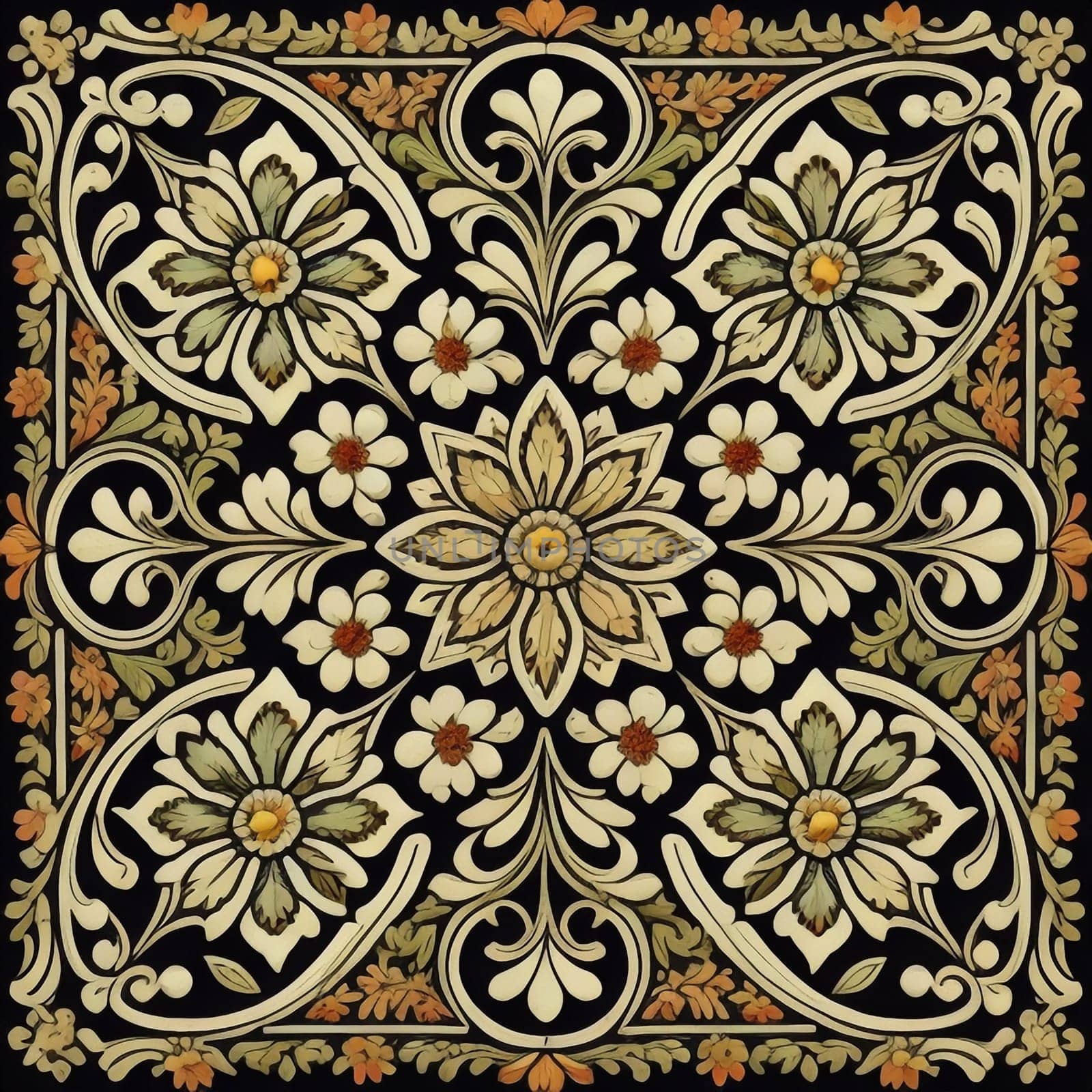 vintage design ornament pattern. generative ai