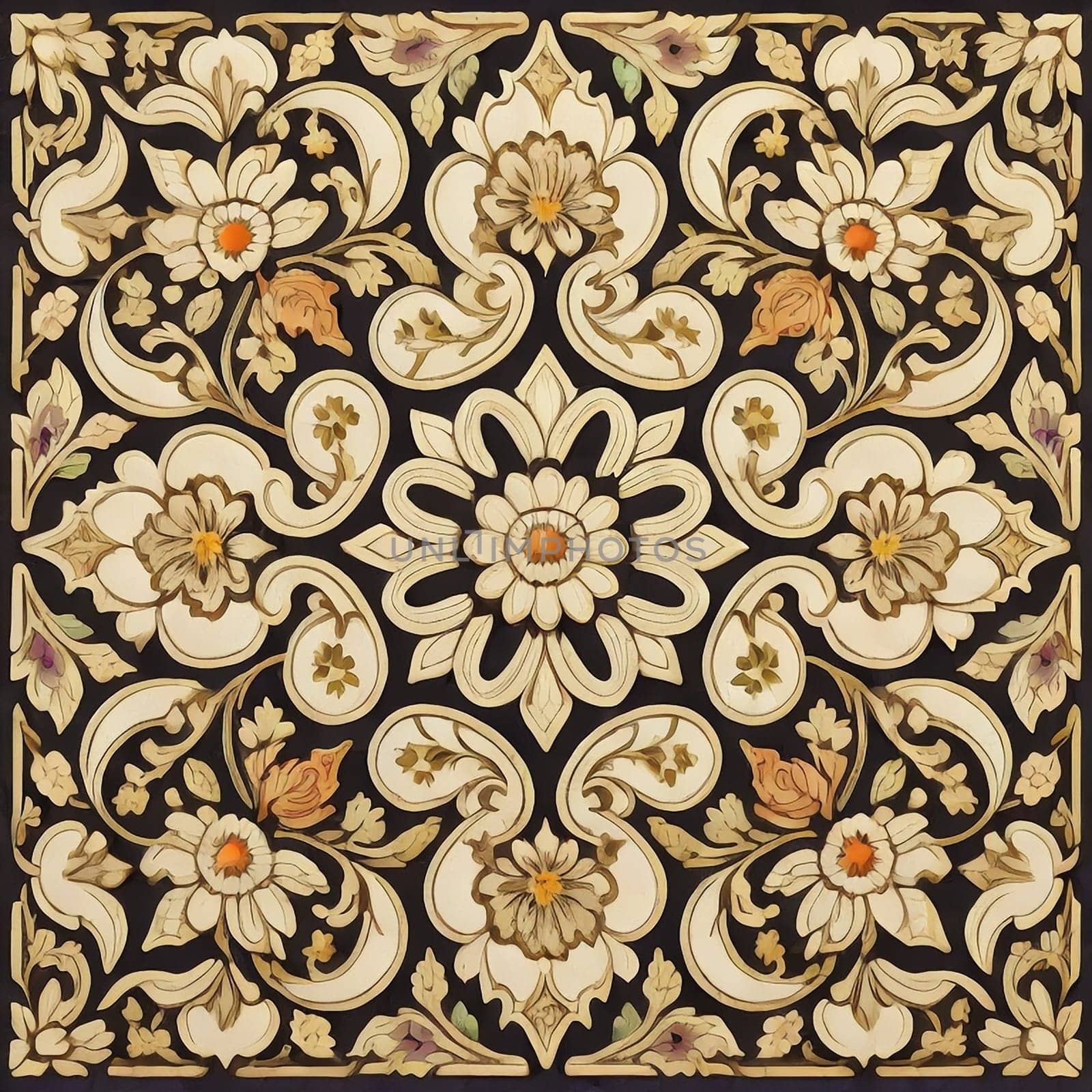 vintage design ornament pattern. generative ai