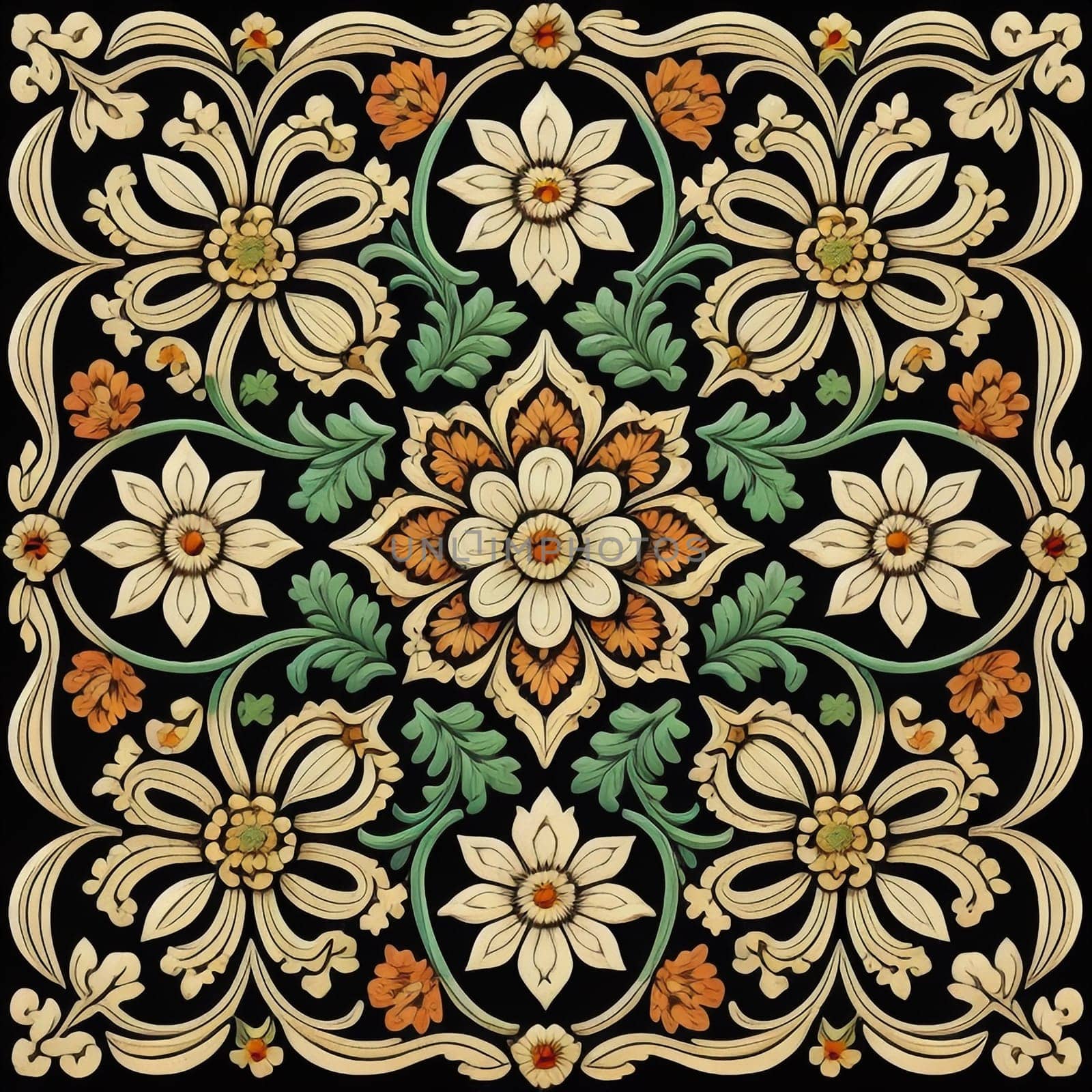 vintage design ornament pattern. generative ai