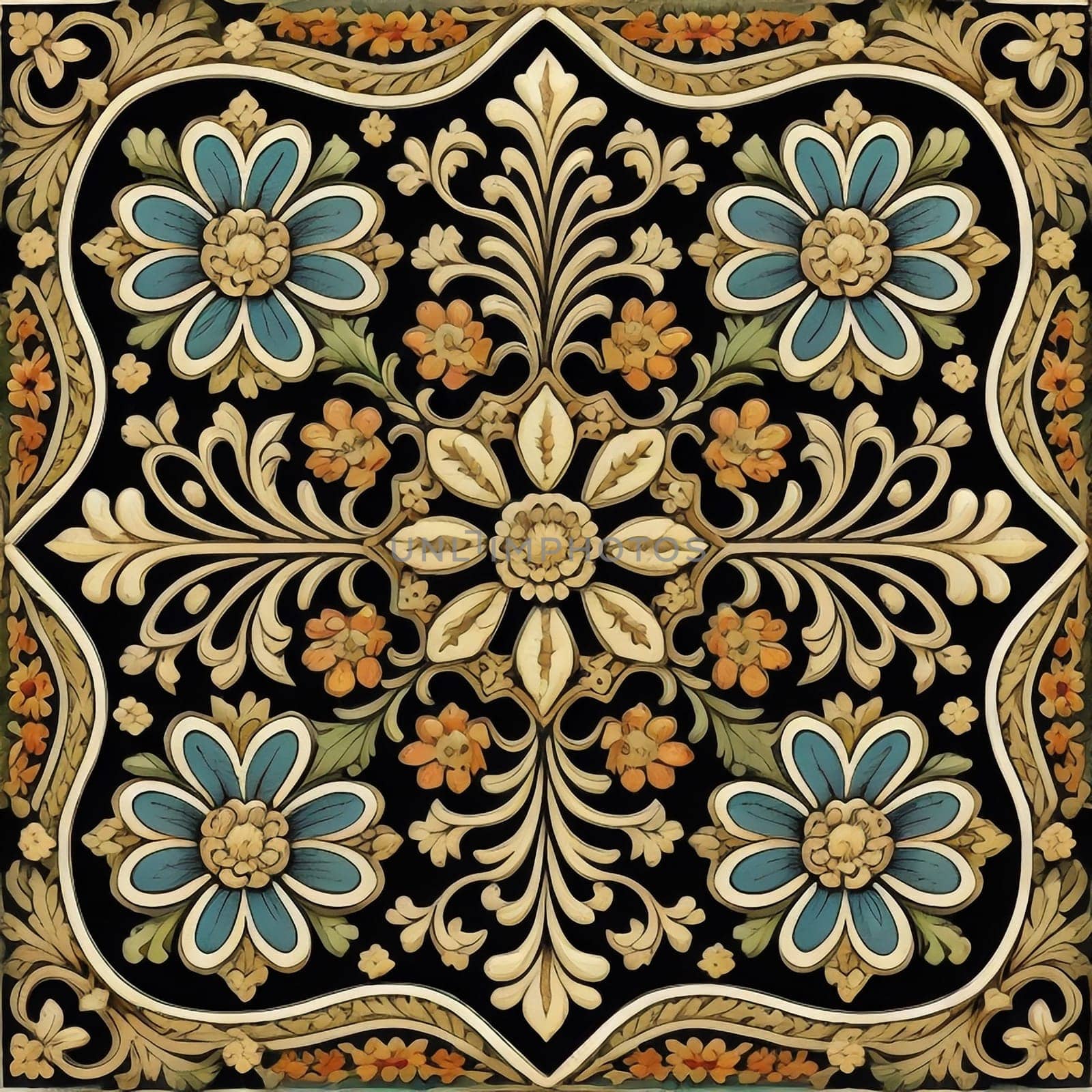 vintage design ornament pattern. generative ai