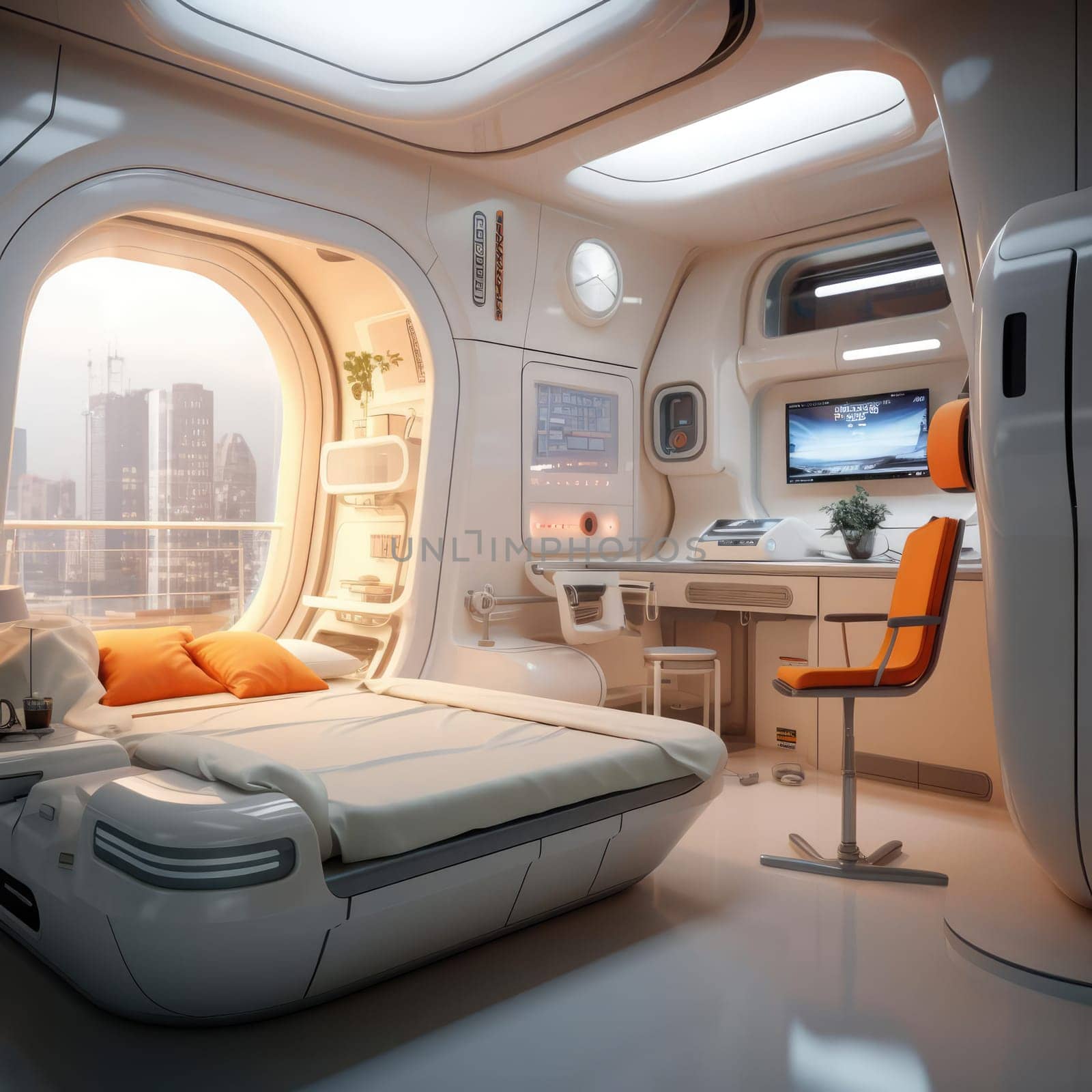 Capsule type apartment, high technology by cherezoff