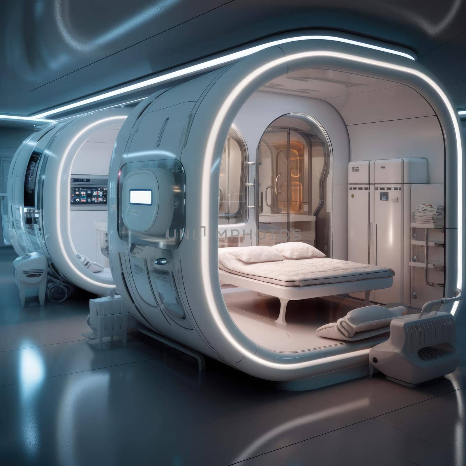 Capsule type apartment, high technology by cherezoff