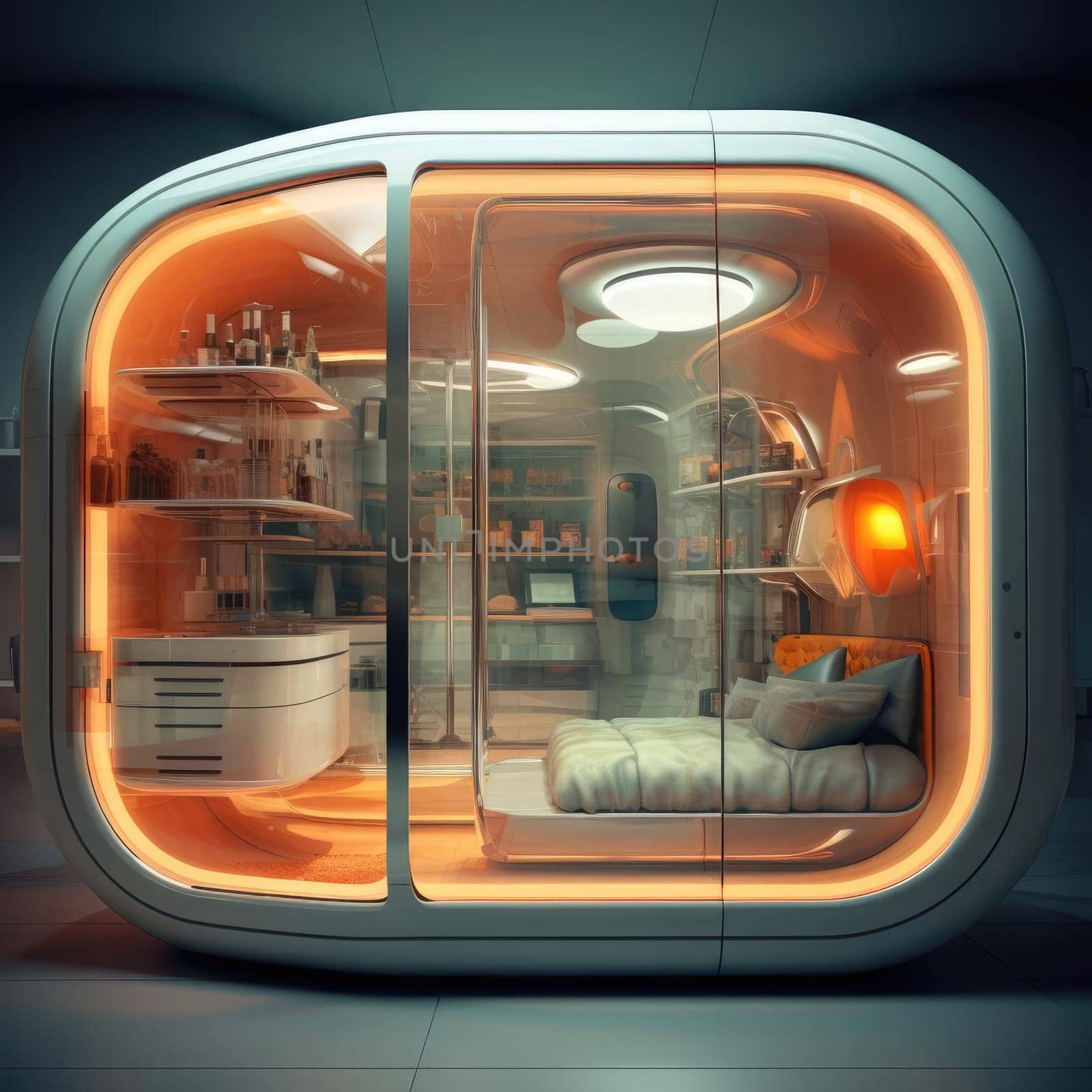 Capsule type apartment, high technology by cherezoff