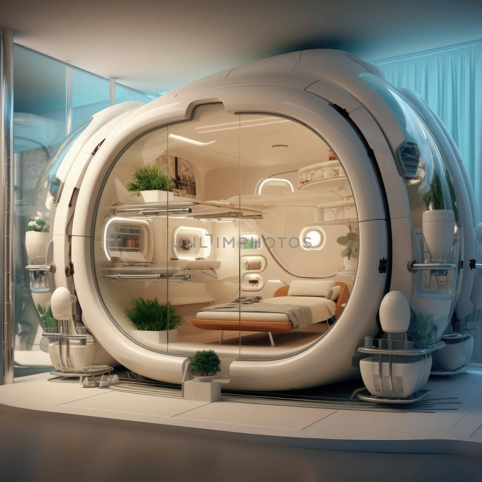 Capsule type apartment, high technology by cherezoff