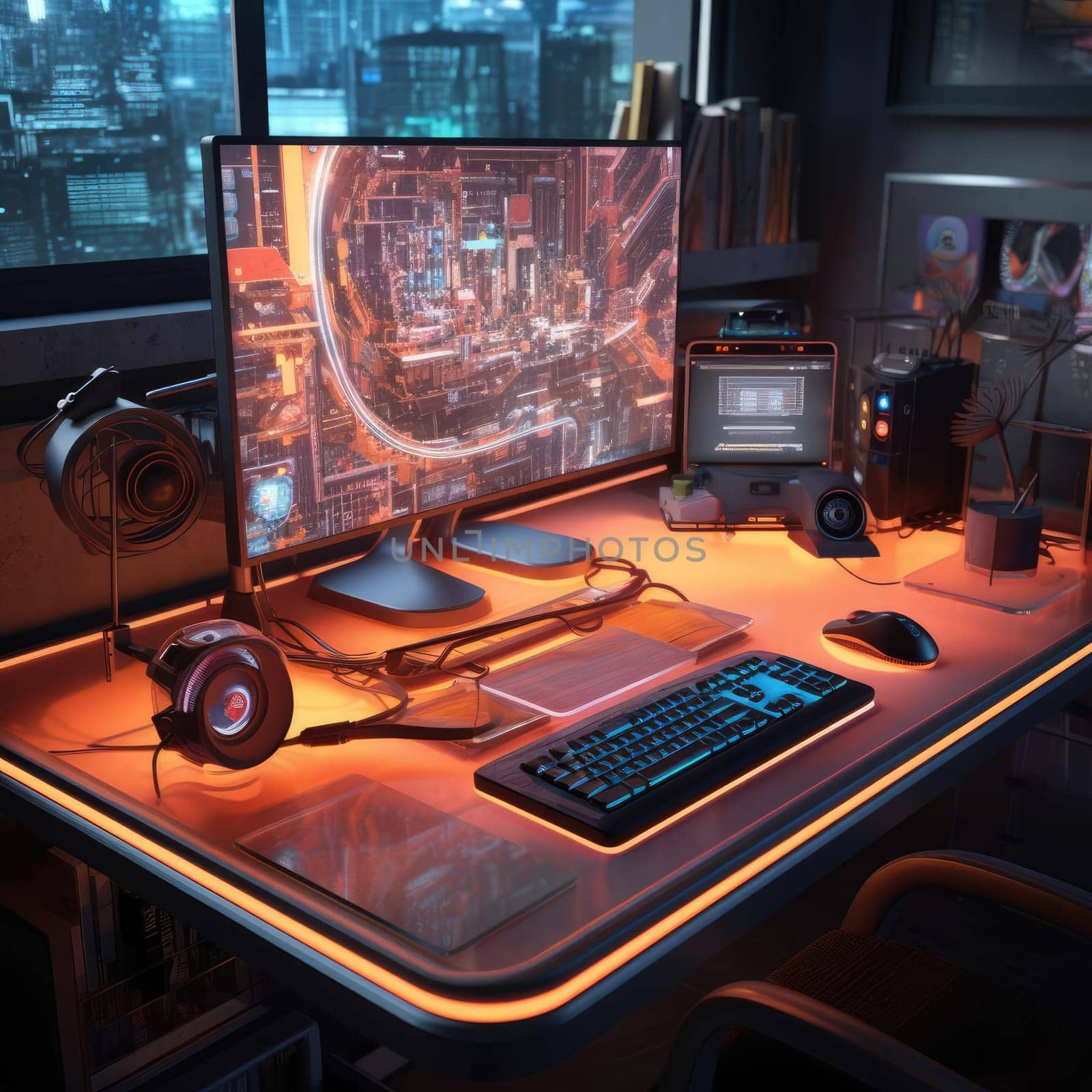 The computer desk of the programmer of the future by cherezoff