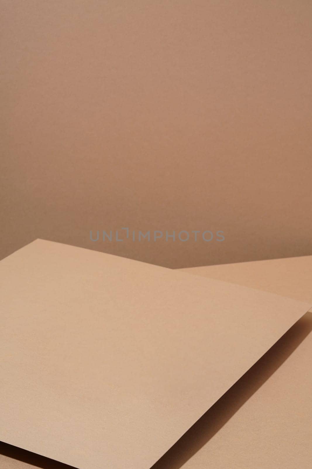 Colorful background from brown paper with shadow. Abstract geometric by A_Karim