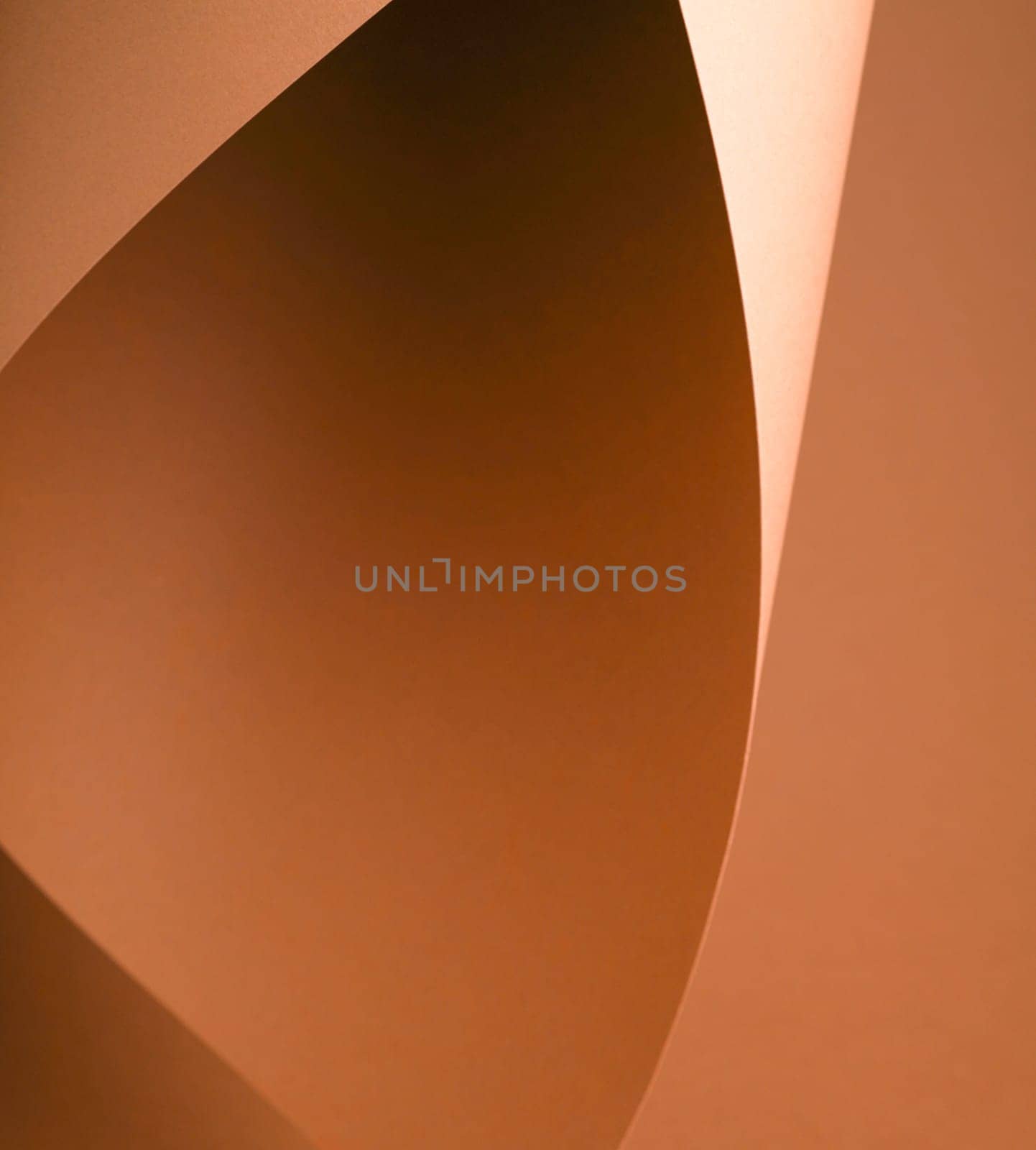 Colorful background from brown paper with shadow. Abstract geometric