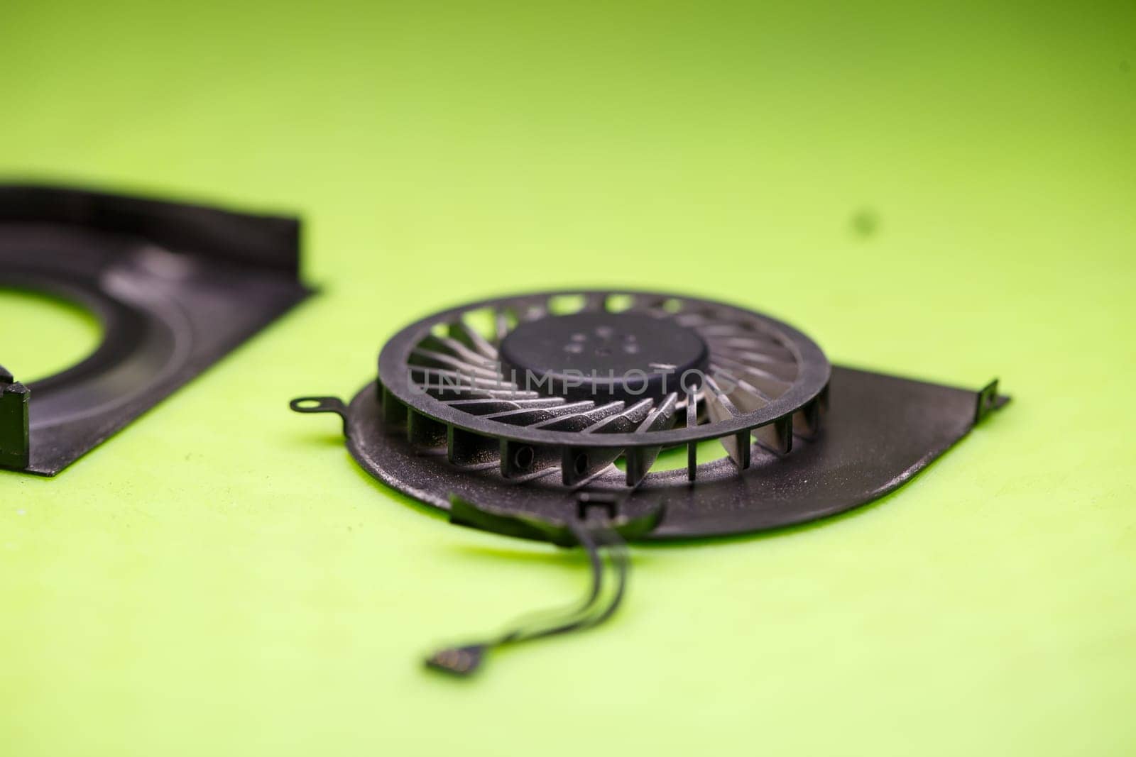 Detail for laptop cooling. Cooling cooler from the computer. Laptop repair part