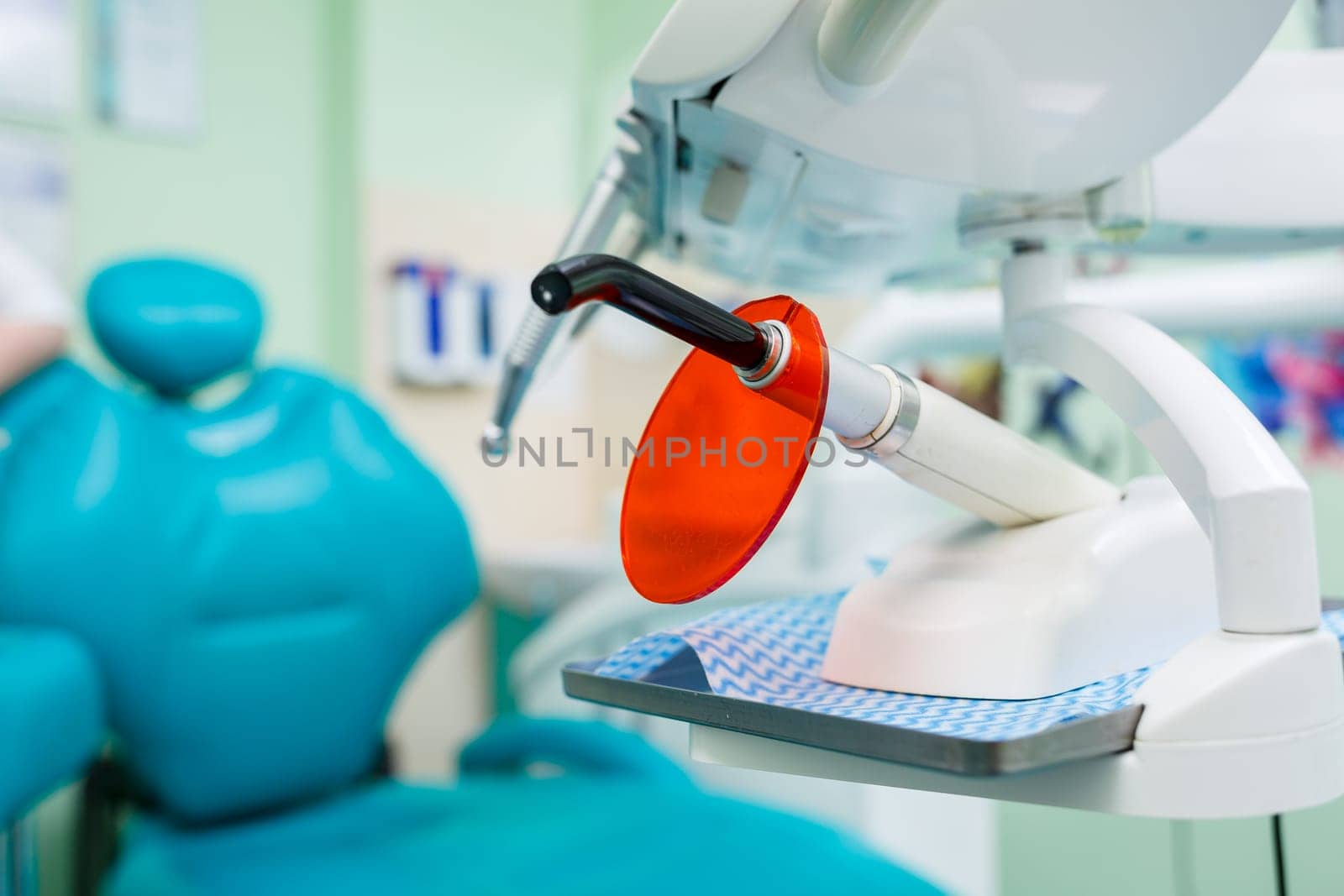 Professional modern tool for the treatment of dental diseases. Dental office equipment by Dmitrytph