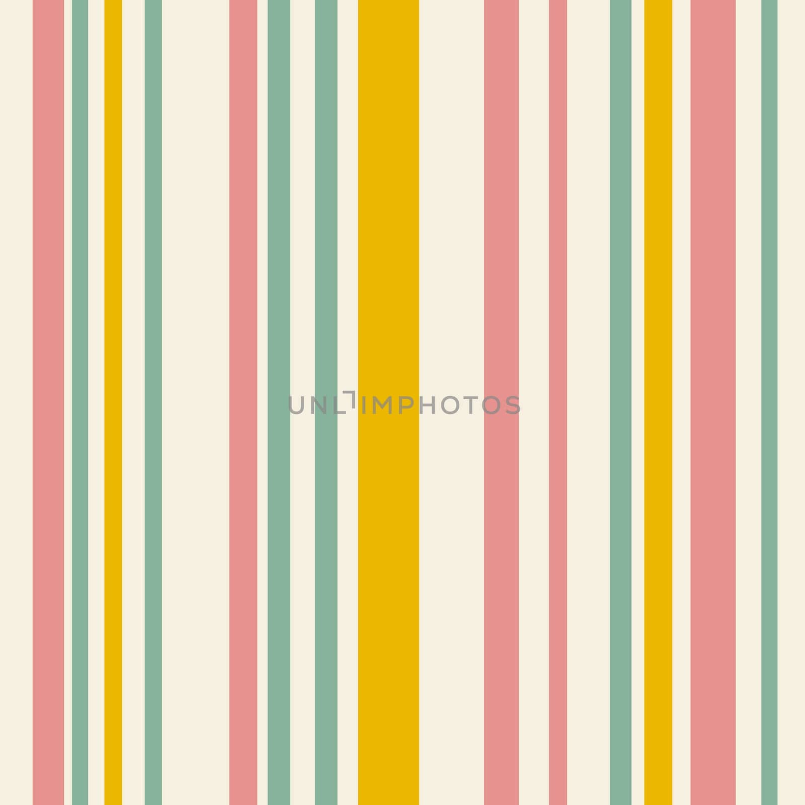 Hand drawn seamless pattern of beige yellow pink green stripes, summer vibrant striped background, modern trendy contemporary fabric print, saturated energetic colors, rainbow design dopamin