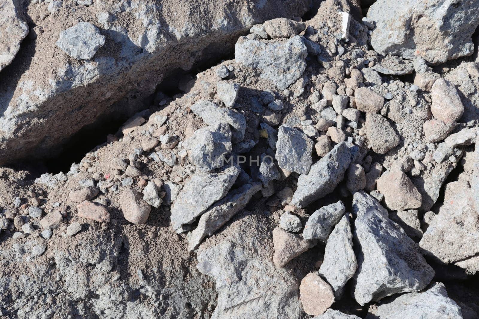 Sand and stones on a gravel ground texture in high resolution. by MP_foto71