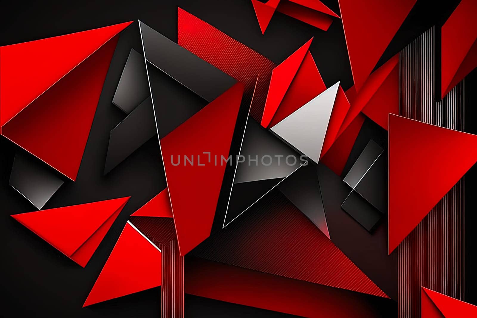 red and black geometric triangle abstract background illustration. modern technology innovation concept background